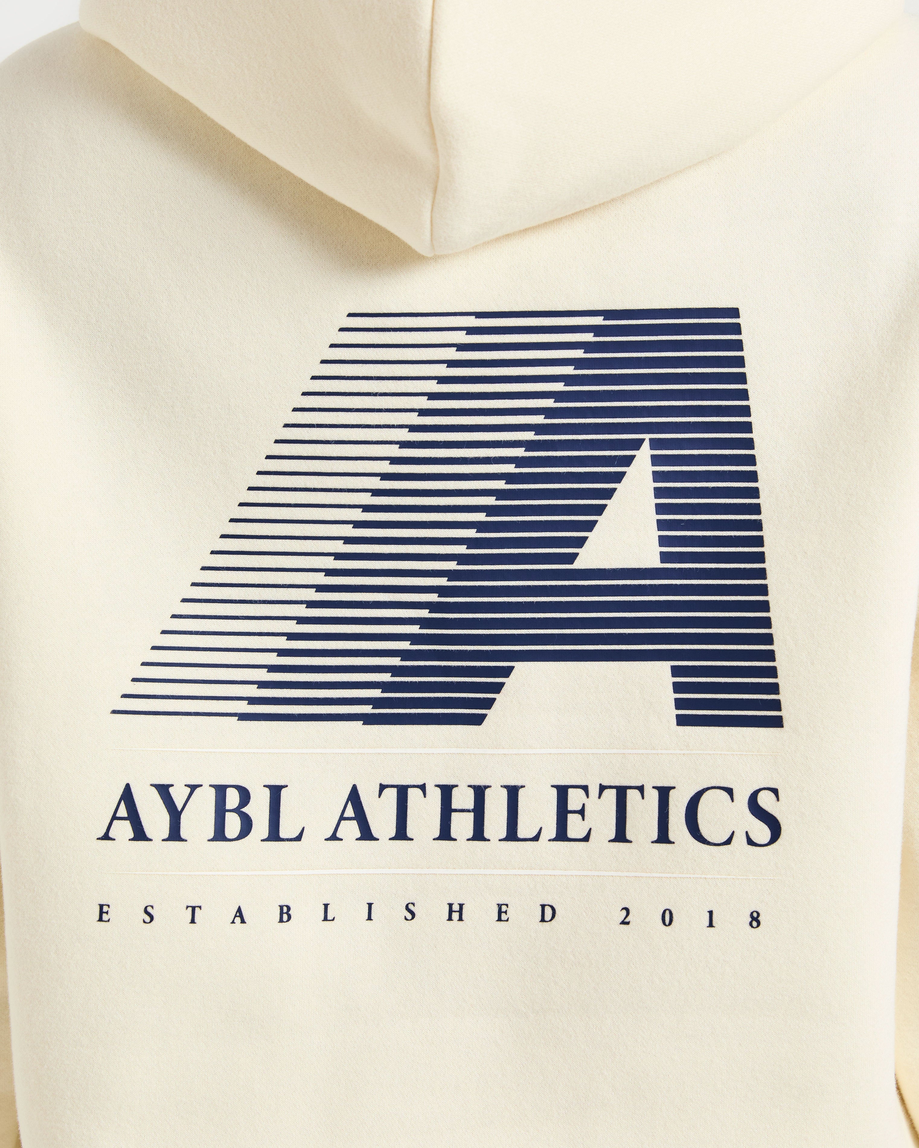 Retro Athletics Oversized Hoodie - Butter Yellow/Navy