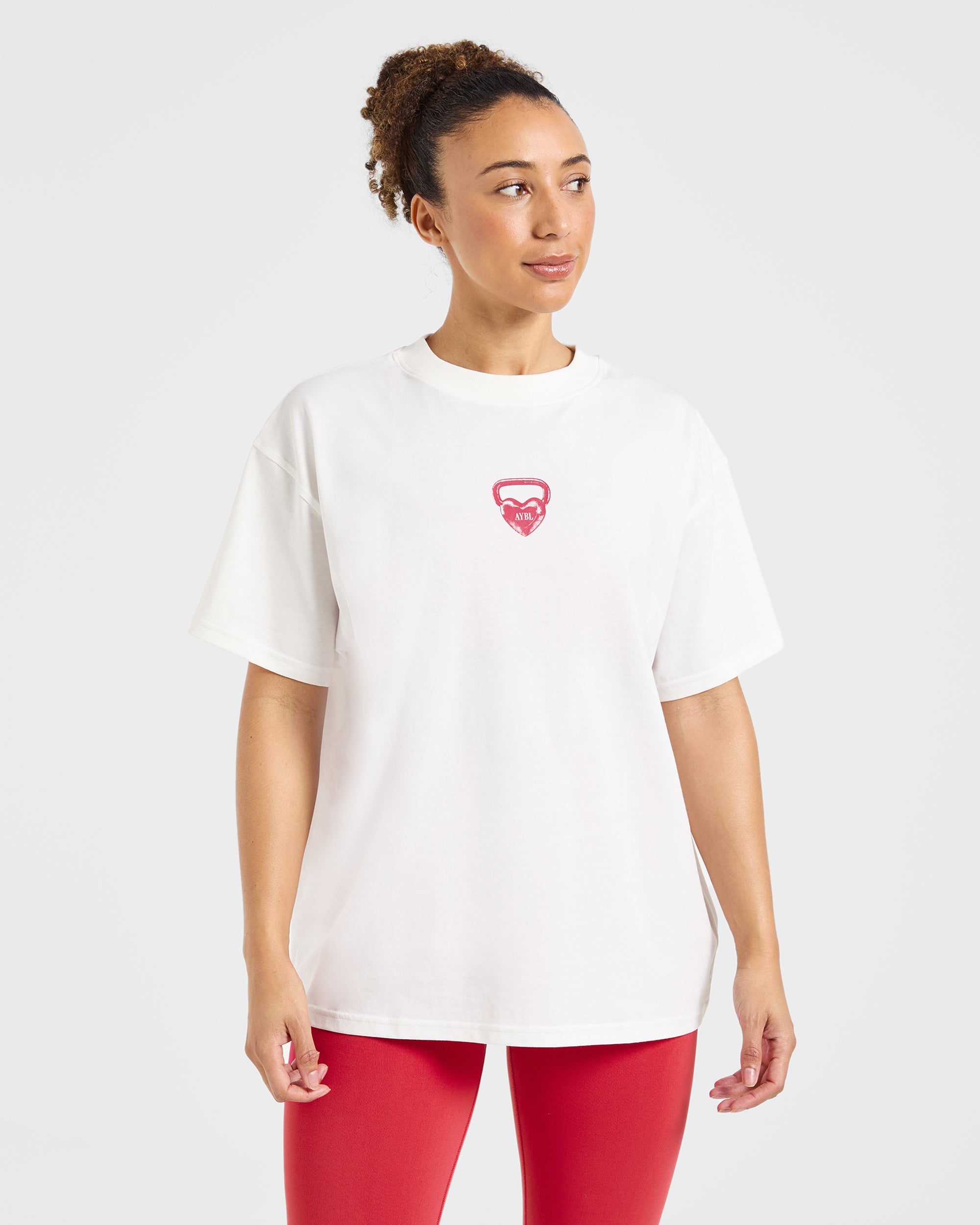 AYBL Lift Love Oversized T Shirt - White