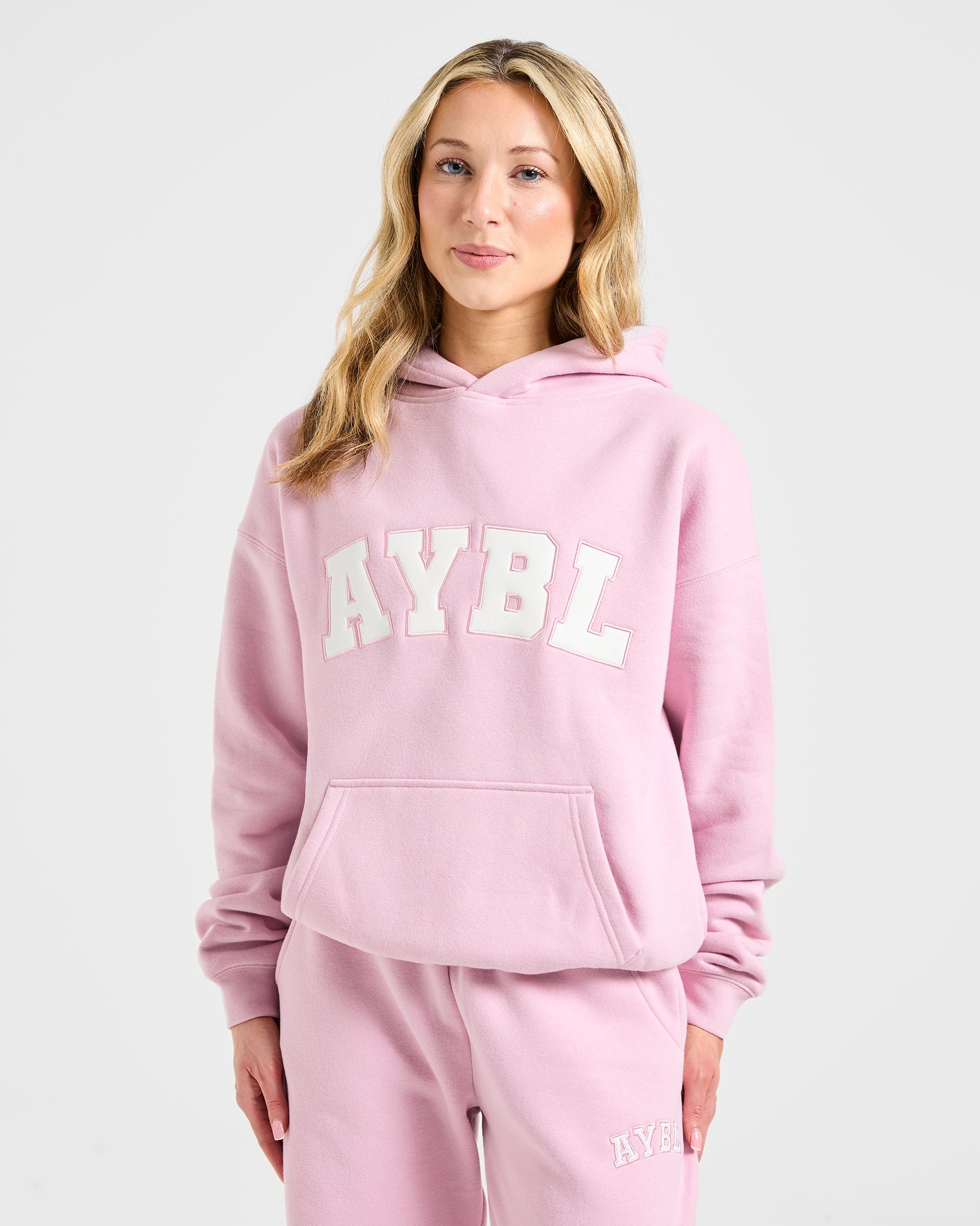 Varsity 2.0 Oversized Hoodie - Iced Pink