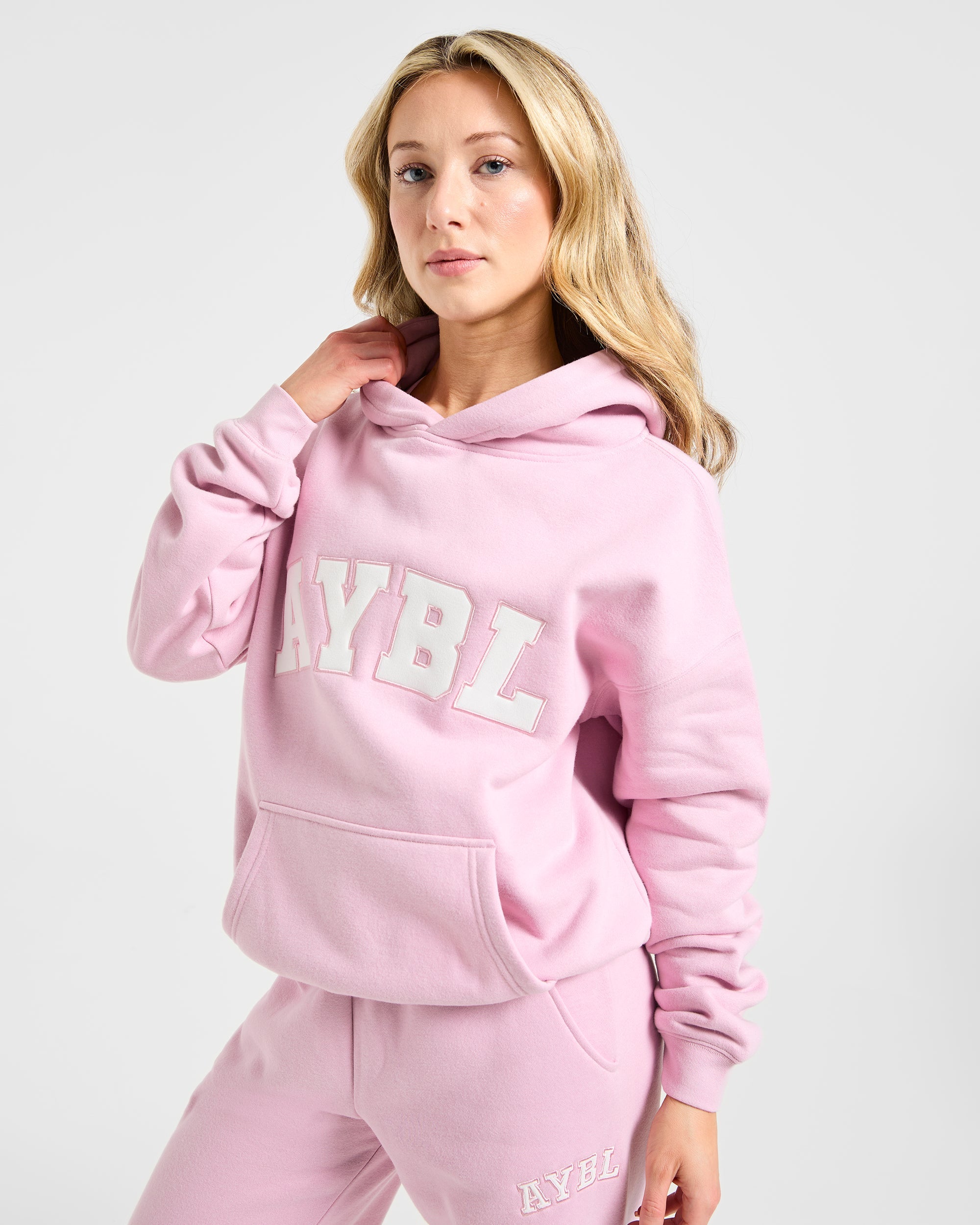 Varsity 2.0 Oversized Hoodie - Iced Pink
