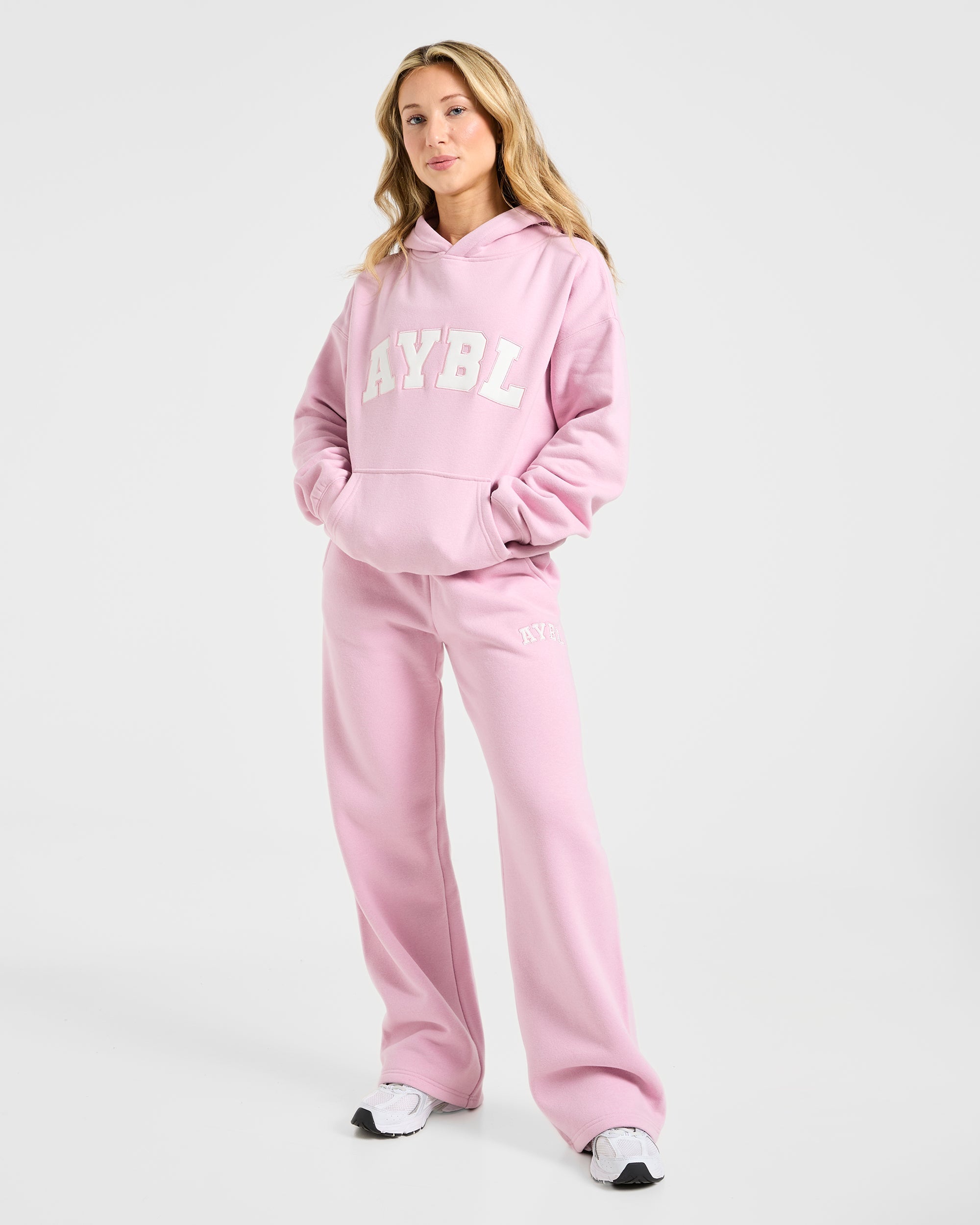 Varsity 2.0 Oversized Hoodie - Iced Pink