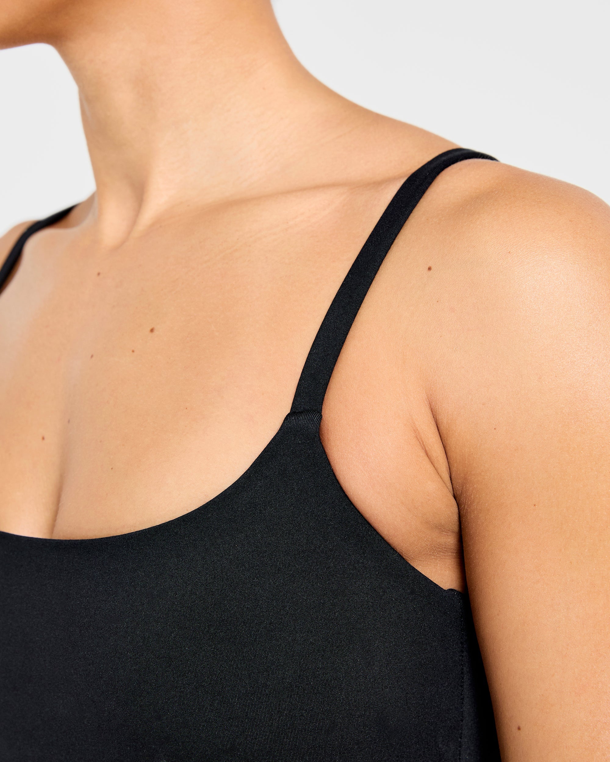 Essential Strappy Tank Top - Black