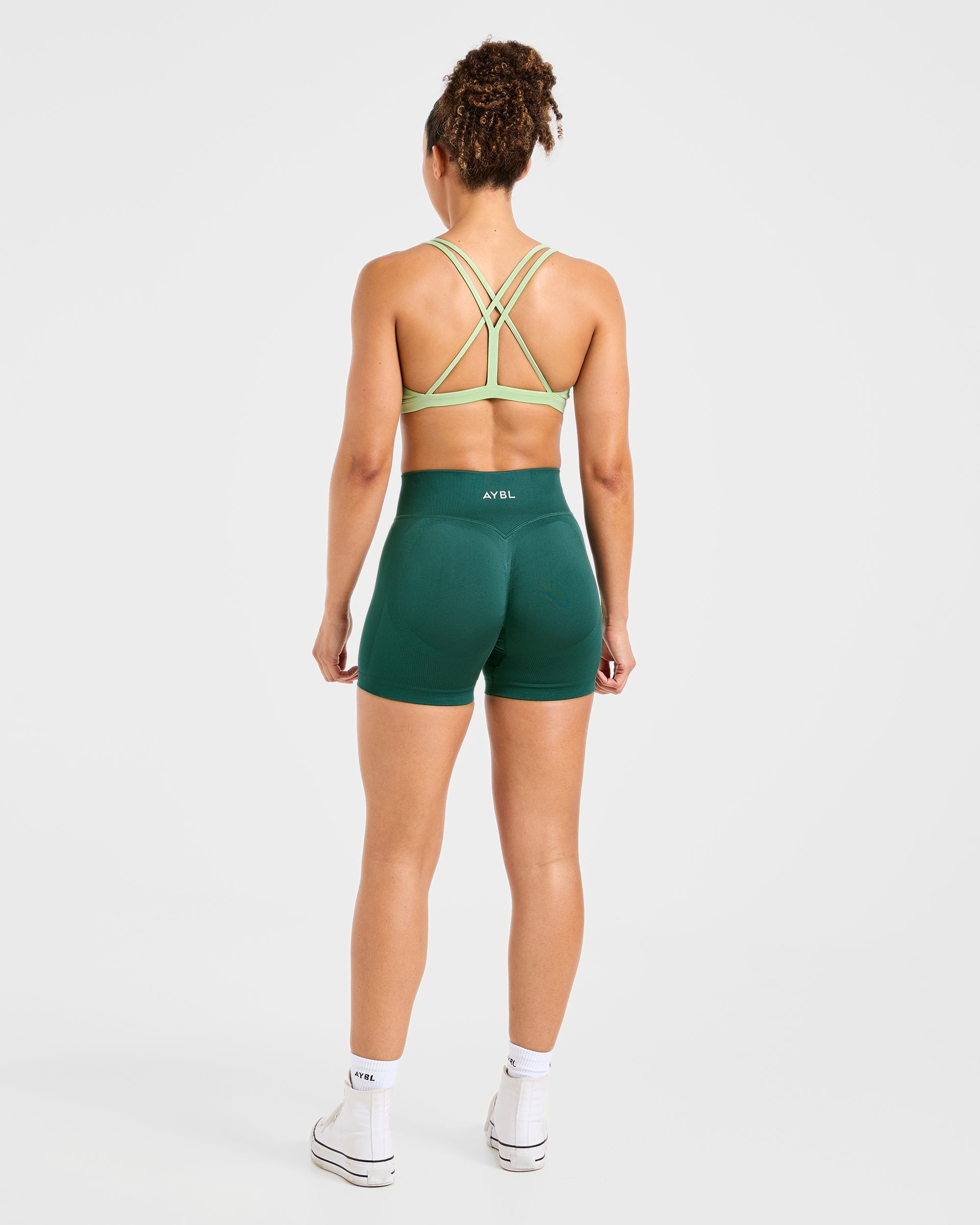 Essential Strappy Sports Bra - Soft Green