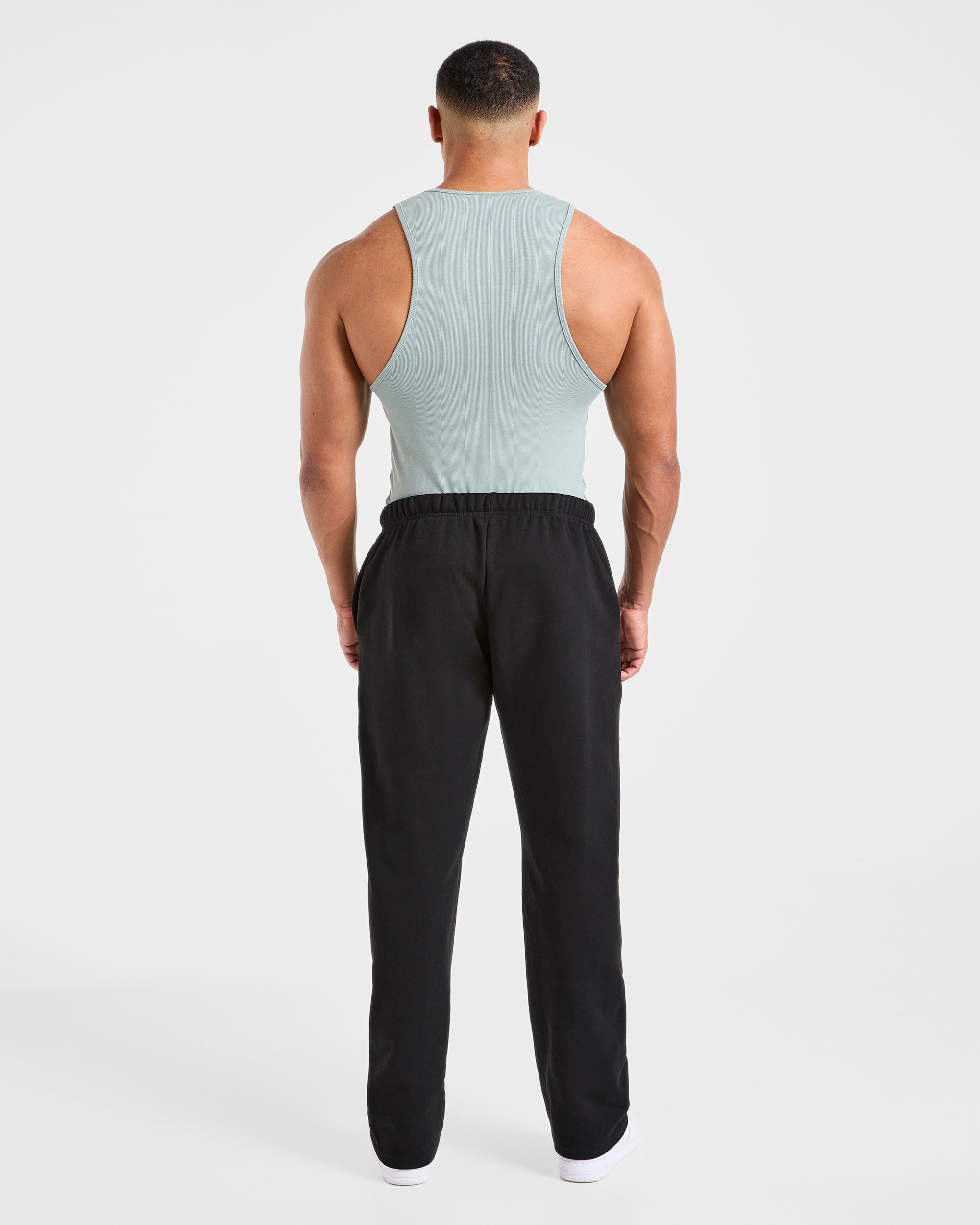 Muscle Ribbed Tank - Stone Blue