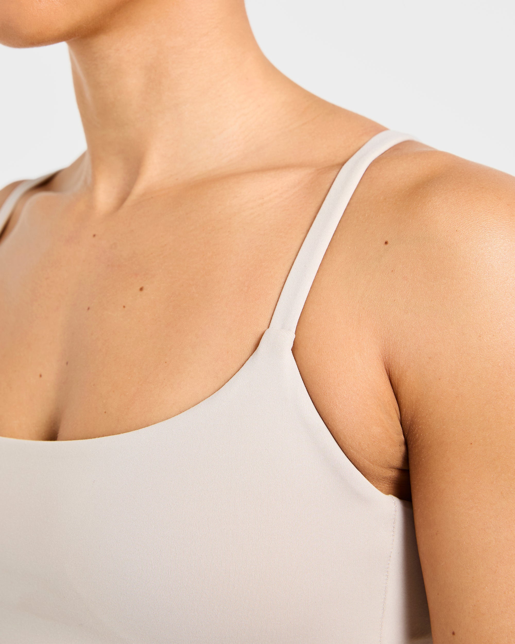 Essential Strappy Tank Top - Taupe