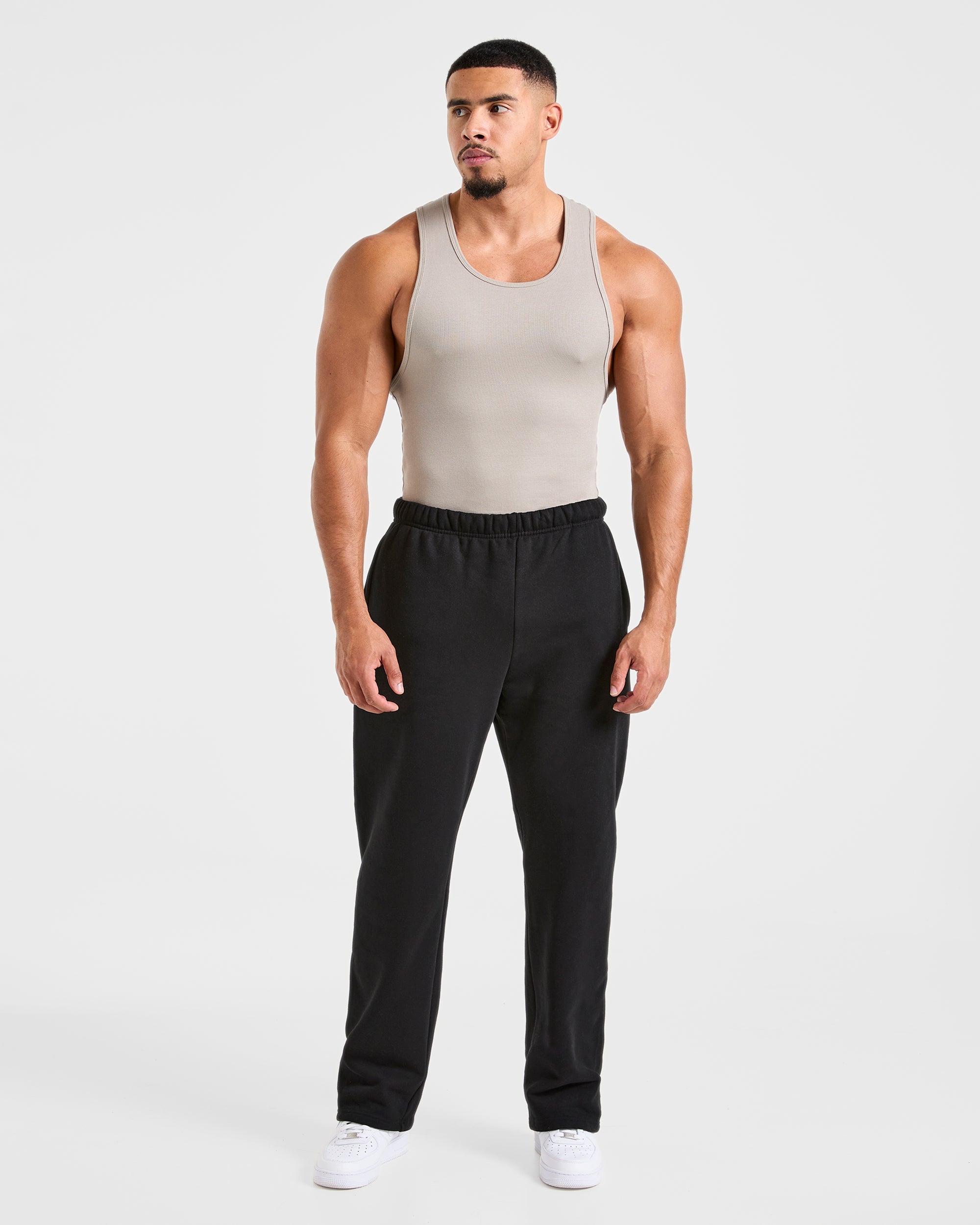 Muscle Ribbed Tank - Cloud Grey