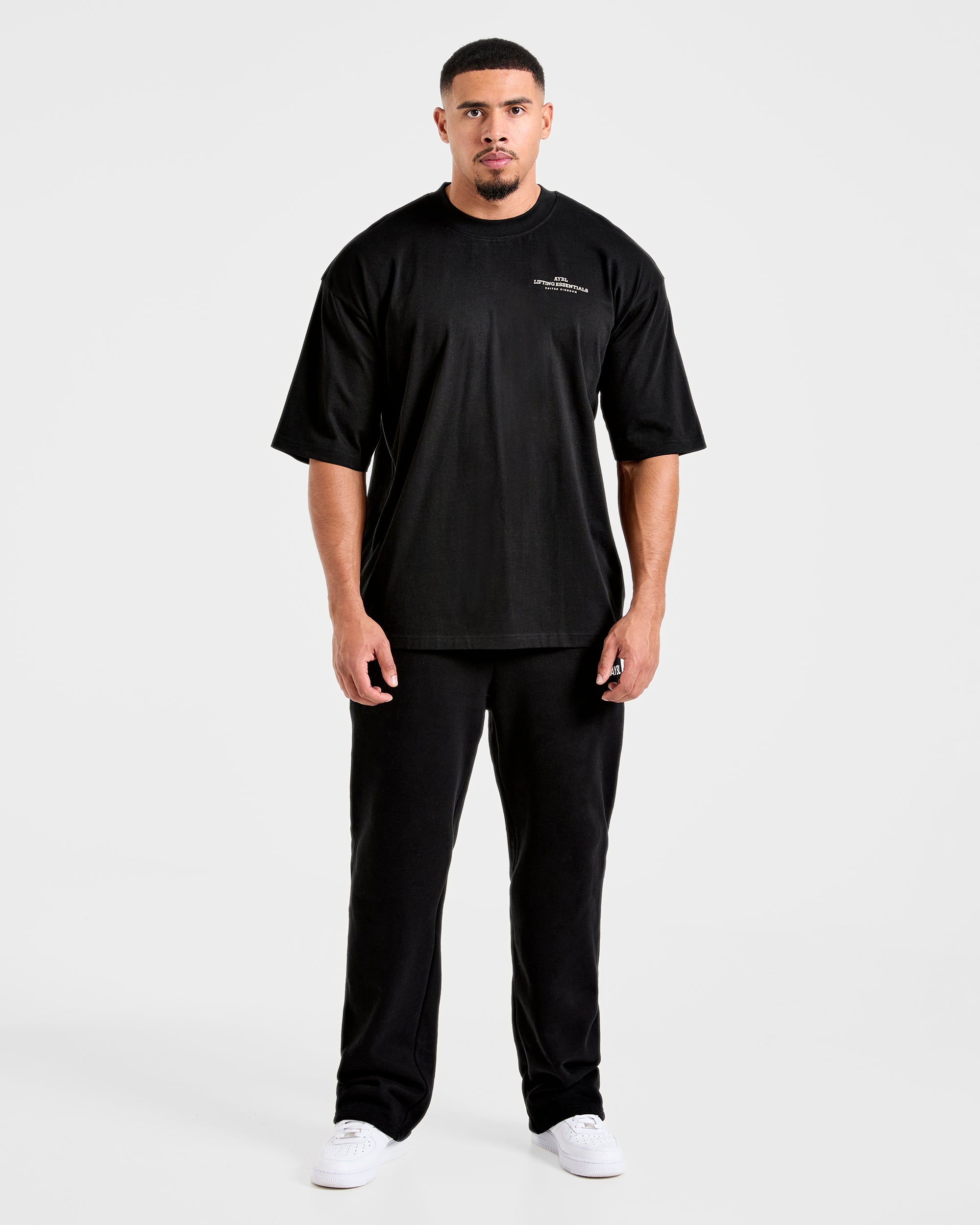 Apex Lifting Essentials Oversized T Shirt - Black/Cream