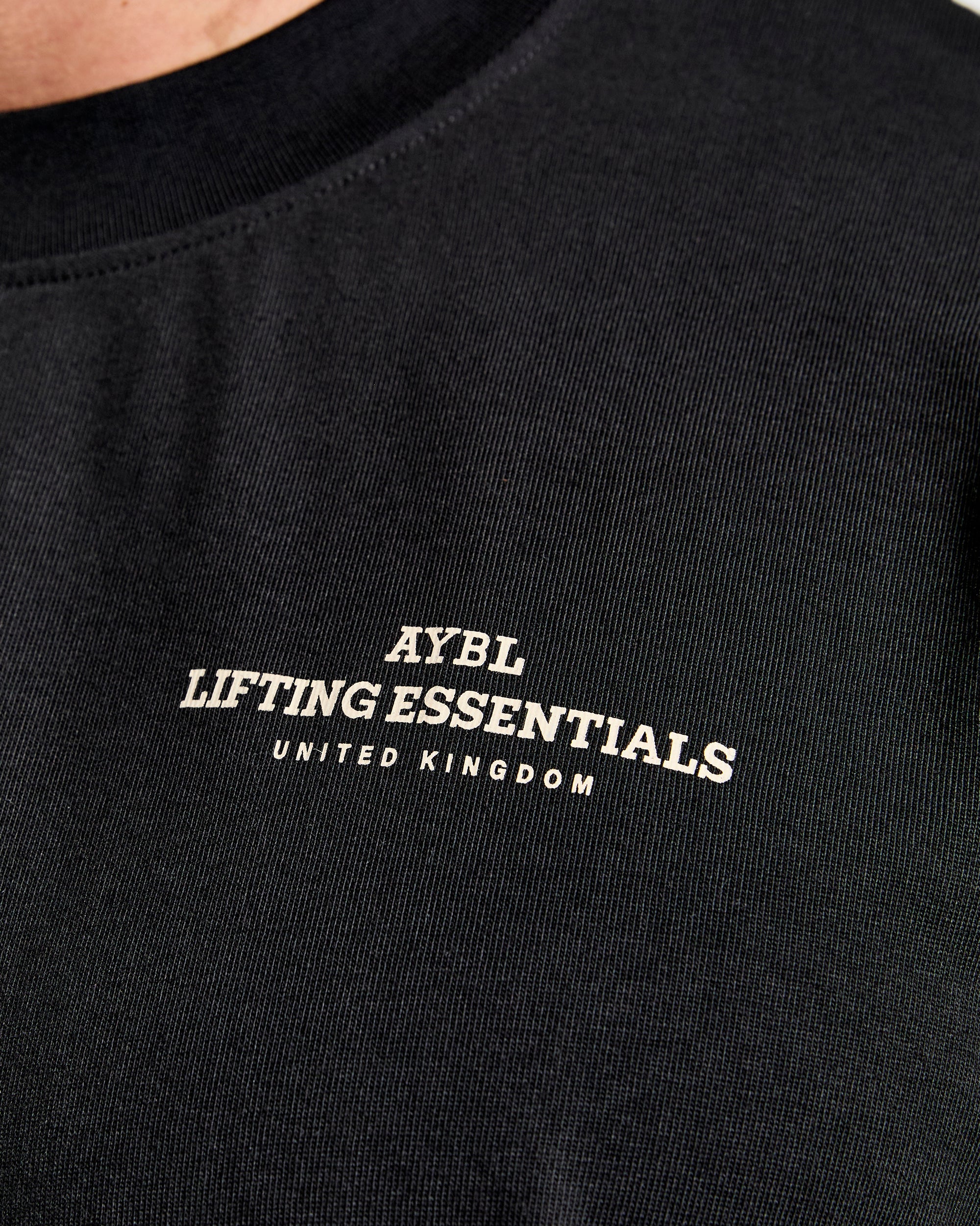 Apex Lifting Essentials Oversized T Shirt - Black/Cream