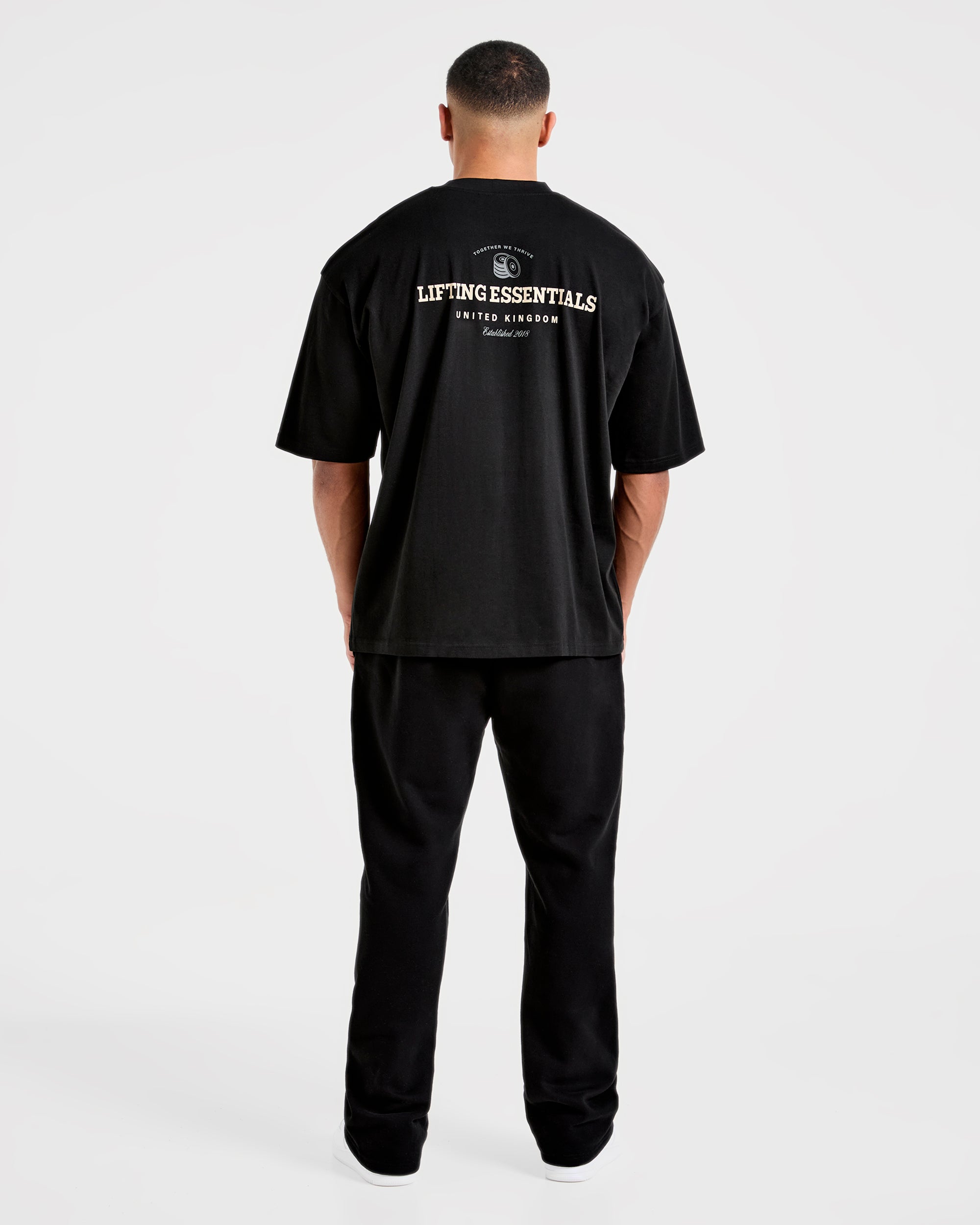 Apex Lifting Essentials Oversized T Shirt - Black/Cream