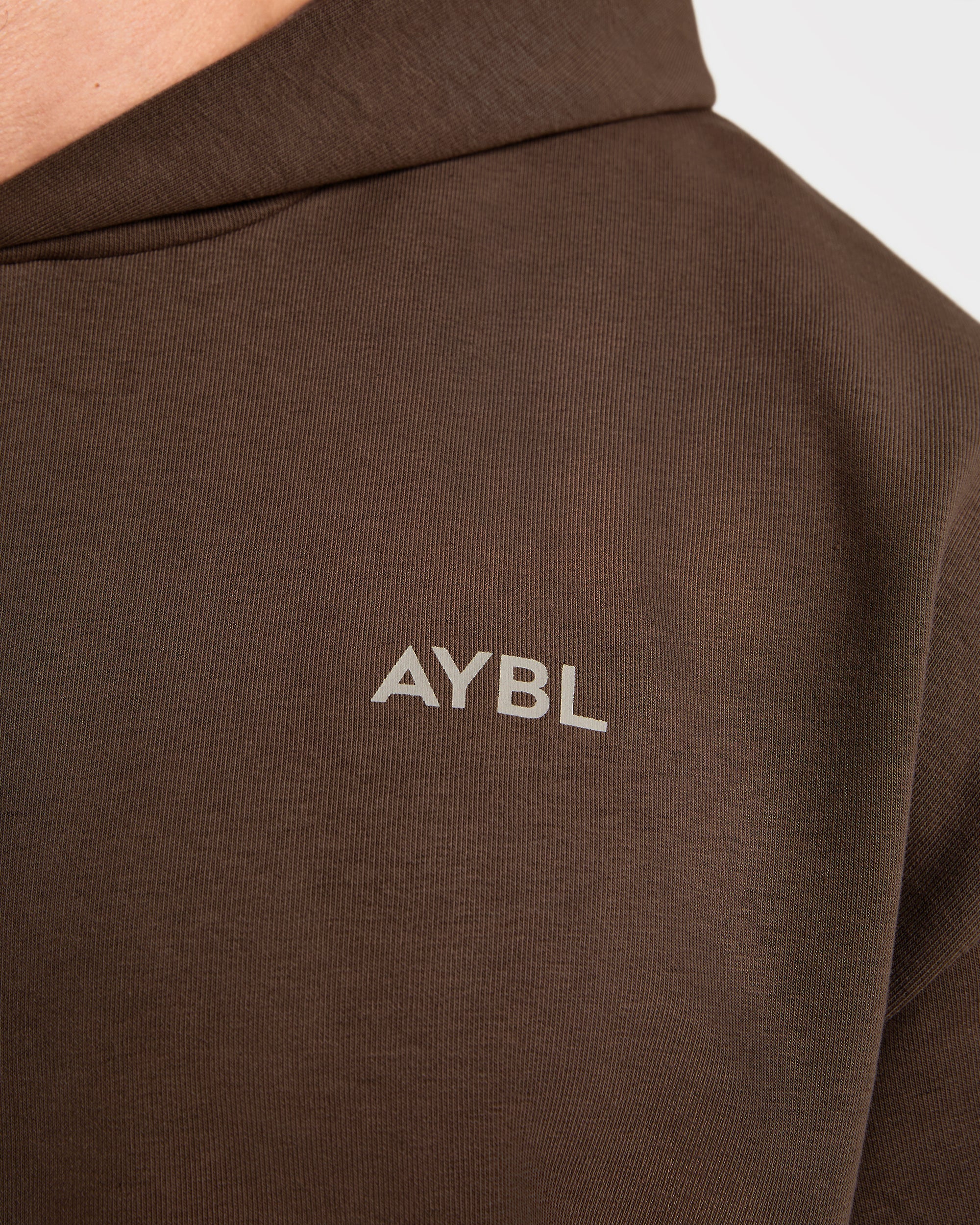 Essential Oversized Graphic Hoodie - Brown