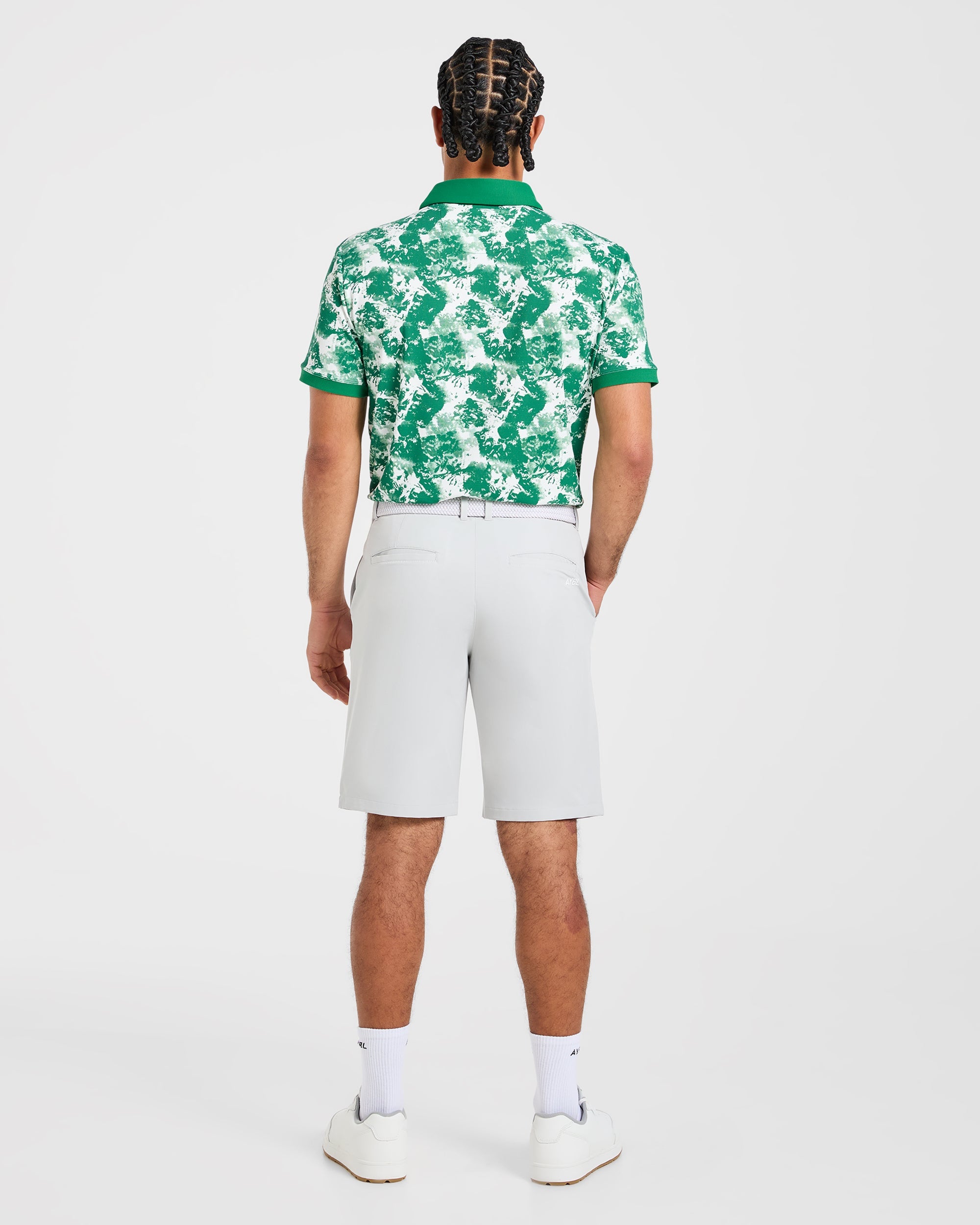 Precision Splatter Polo - Rye Green/Cream