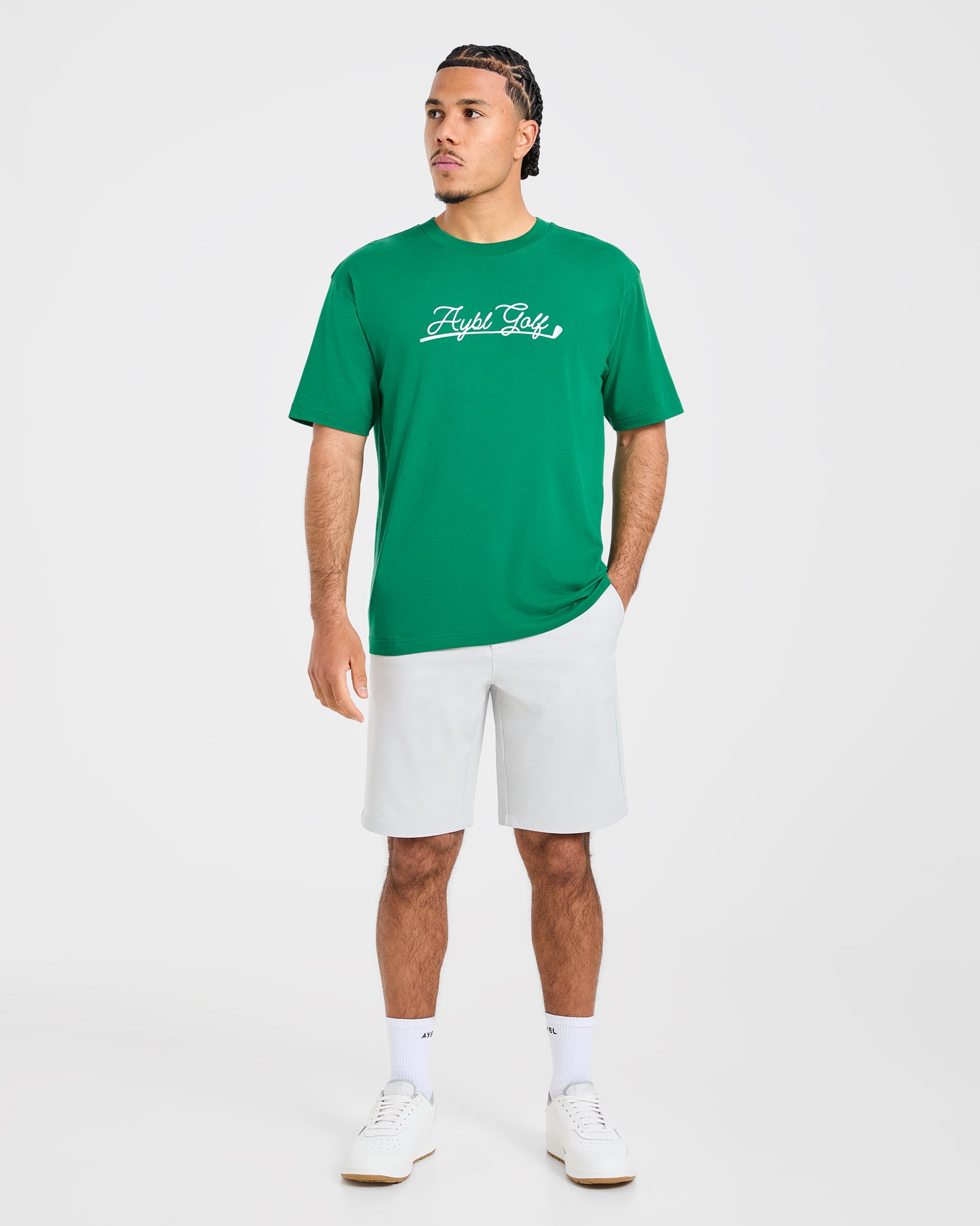 Golf Club T Shirt - Rye Green/Cream
