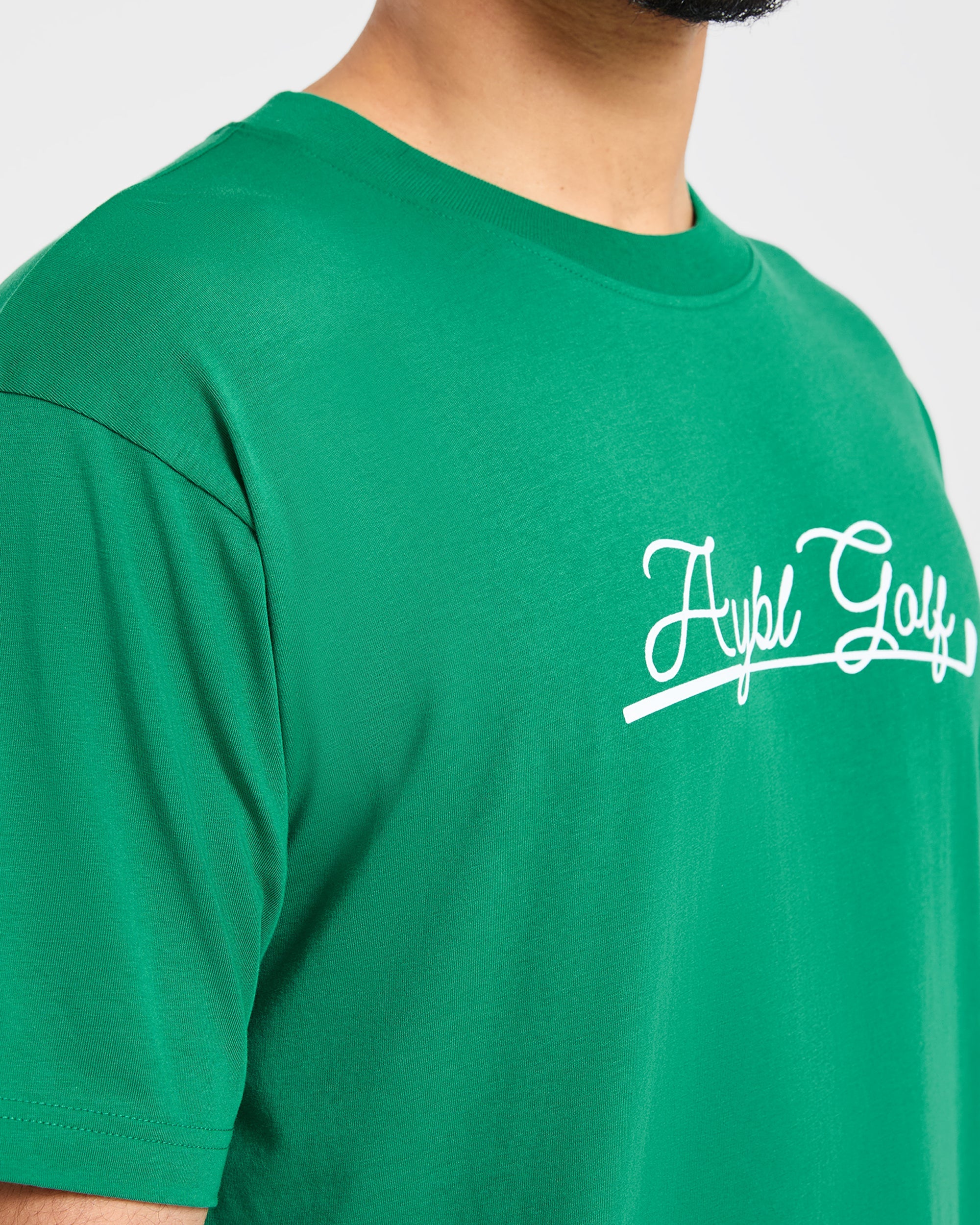 Golf Club T Shirt - Rye Green/Cream