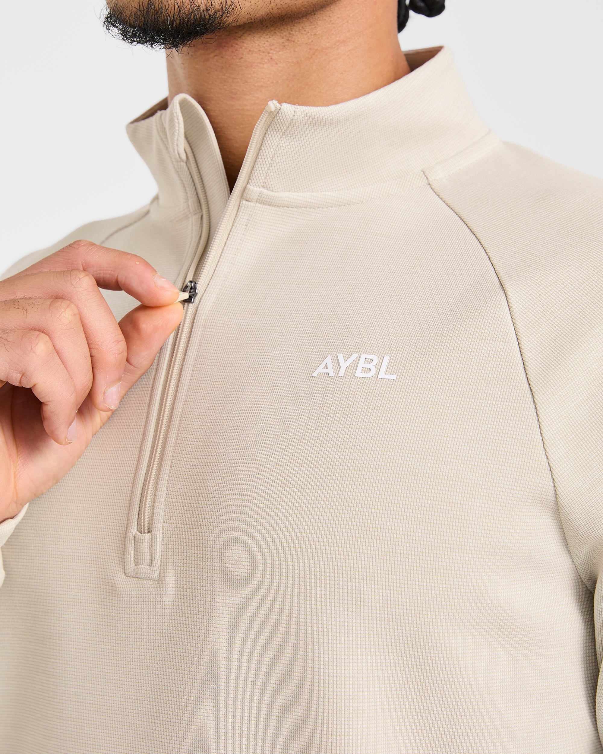 Precision Hybrid 1/4 Zip Pullover - Sand
