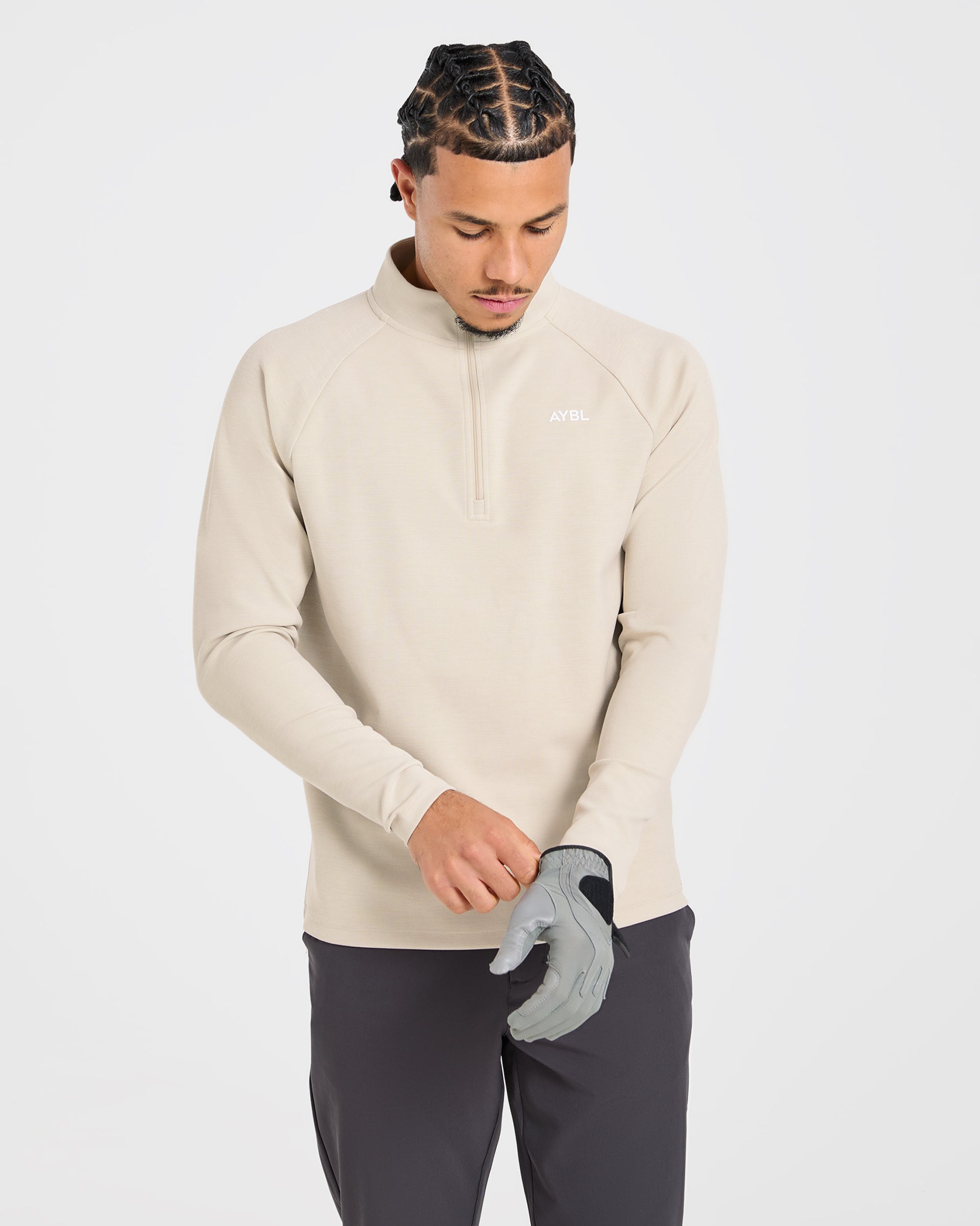 Precision Hybrid 1/4 Zip Pullover - Sand