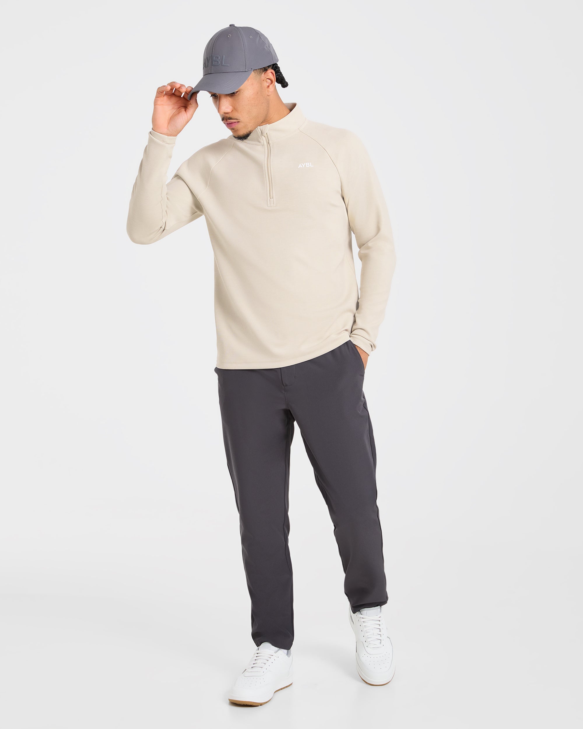 Precision Hybrid 1/4 Zip Pullover - Sand