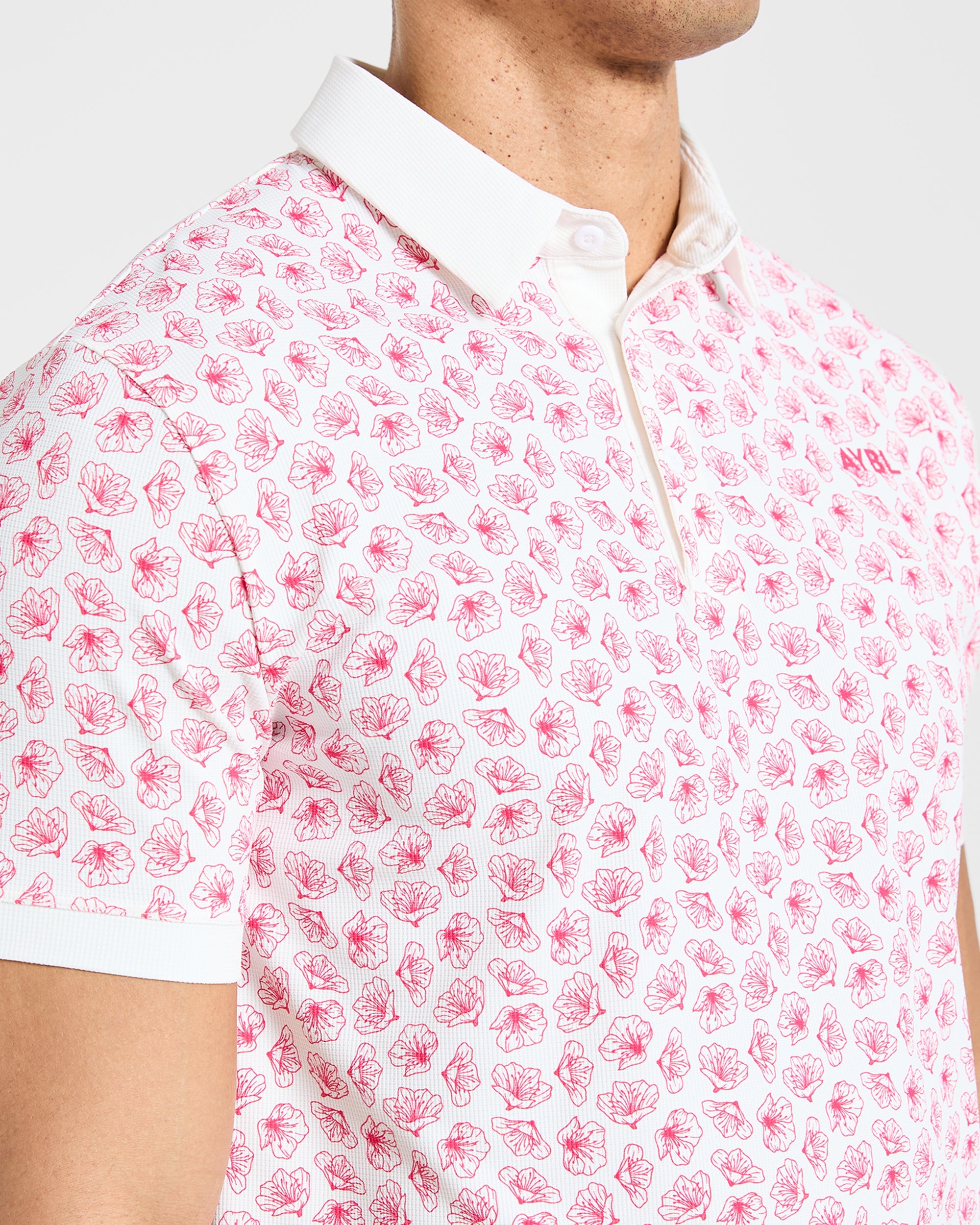 Precision Azalea Polo - White/Azalea Pink