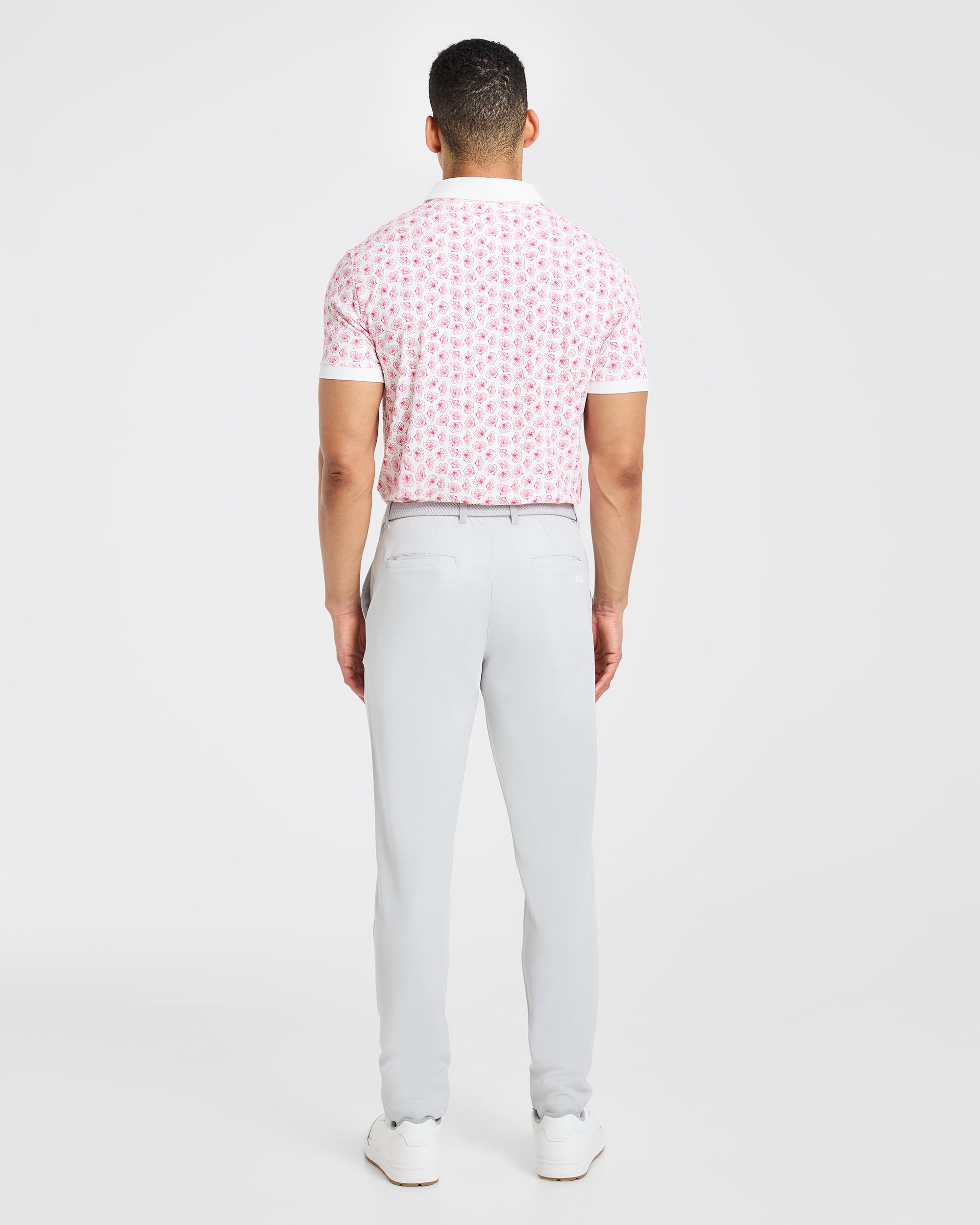 Precision Azalea Polo - White/Azalea Pink