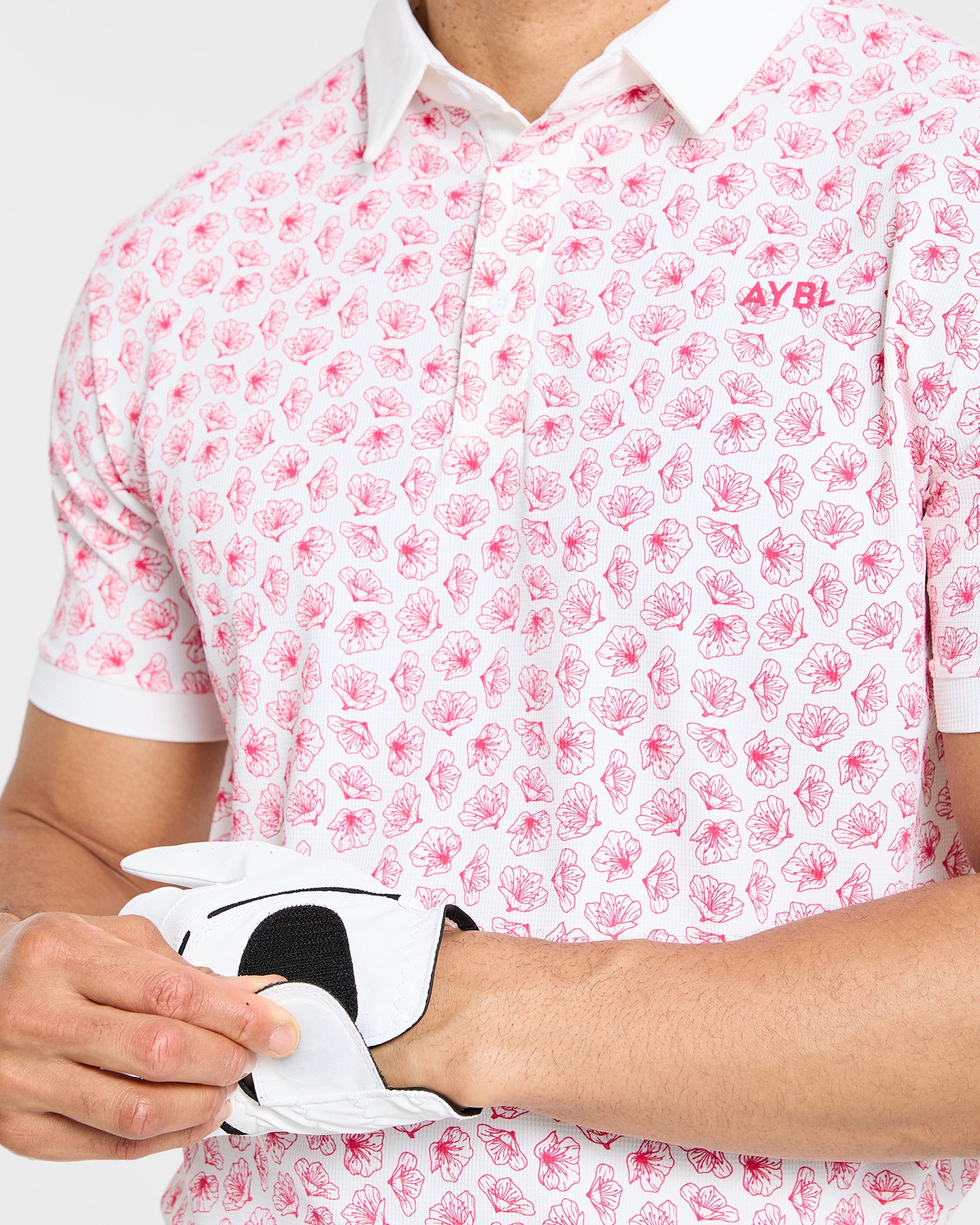 Precision Azalea Polo - White/Azalea Pink