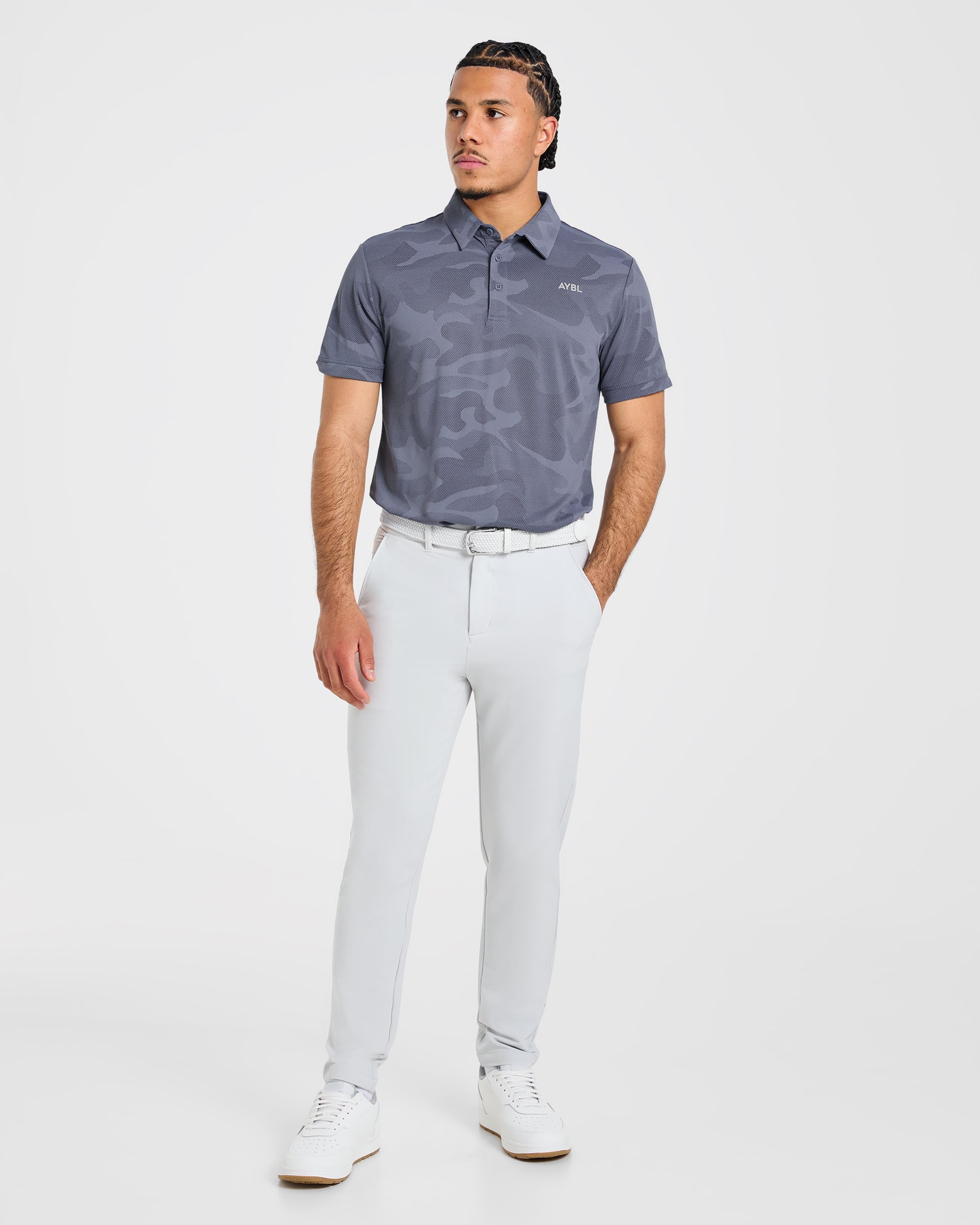 Camo Polo - Slate Blue
