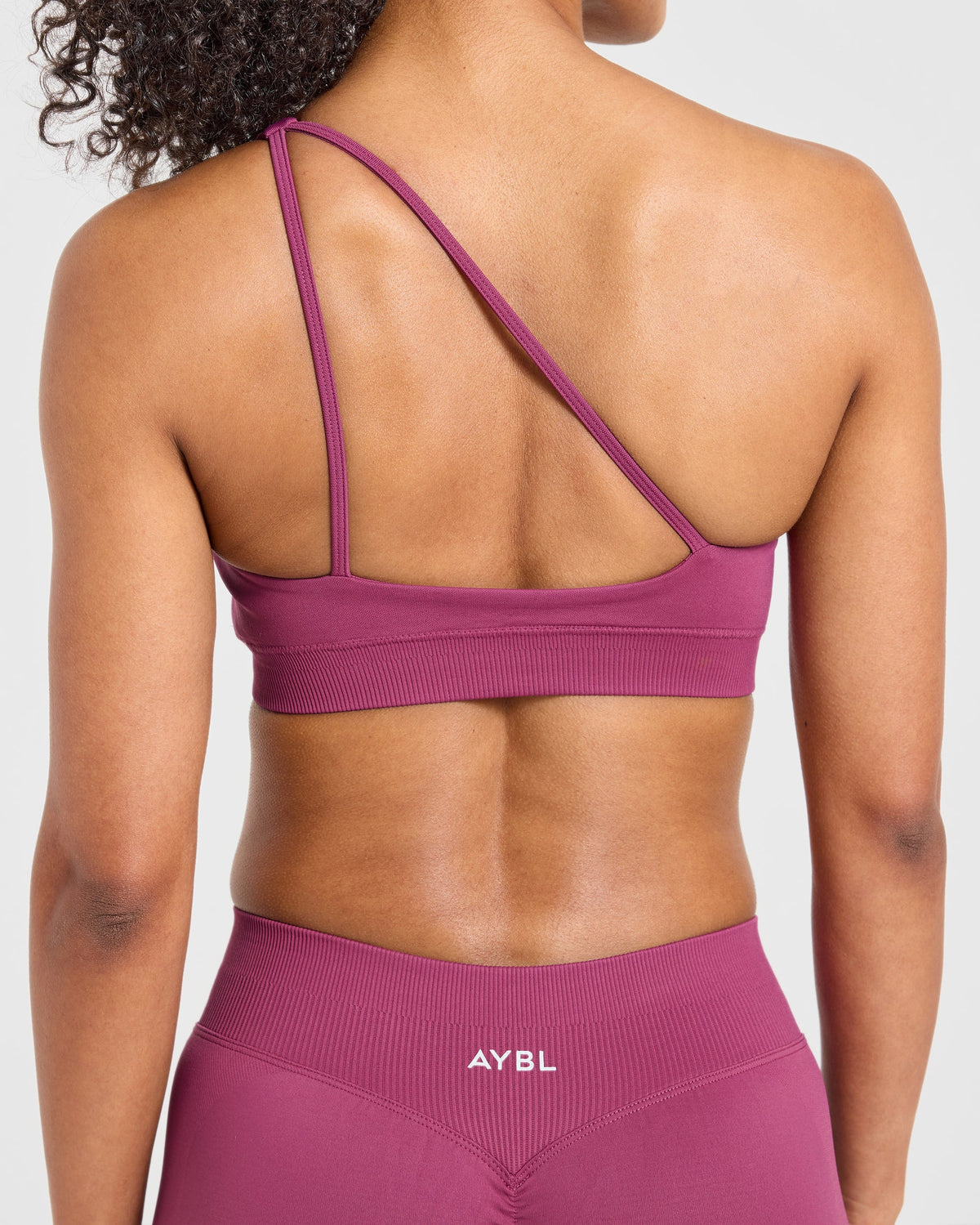 Enhance Seamless One Shoulder Sports Bra - Dusky Rose