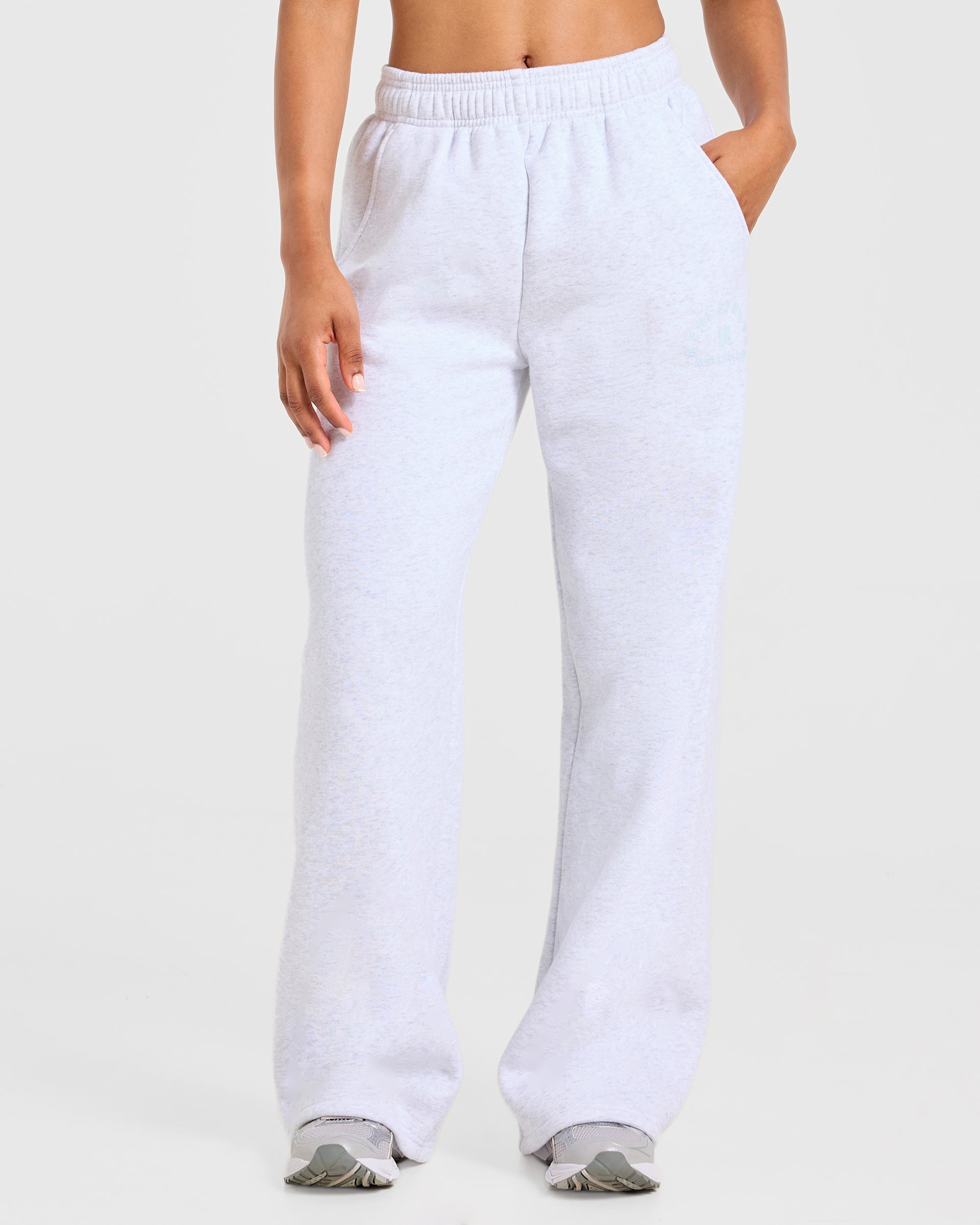 AYBL Sports 18 Oversized Straight Leg Joggers - Heather Grey