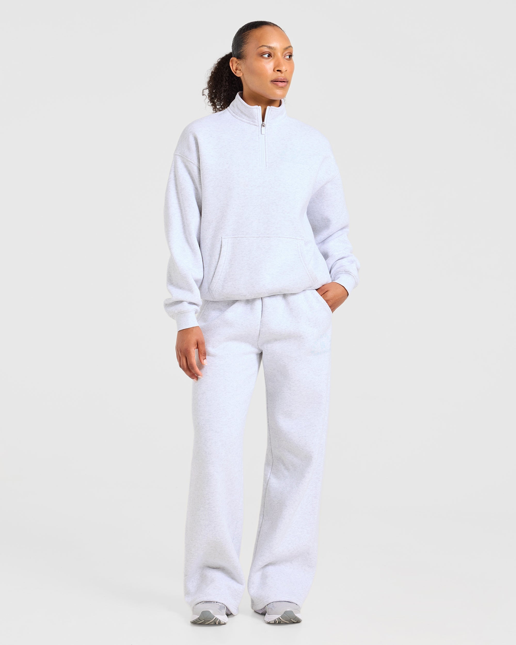 AYBL Sports 18 Oversized Straight Leg Joggers - Heather Grey