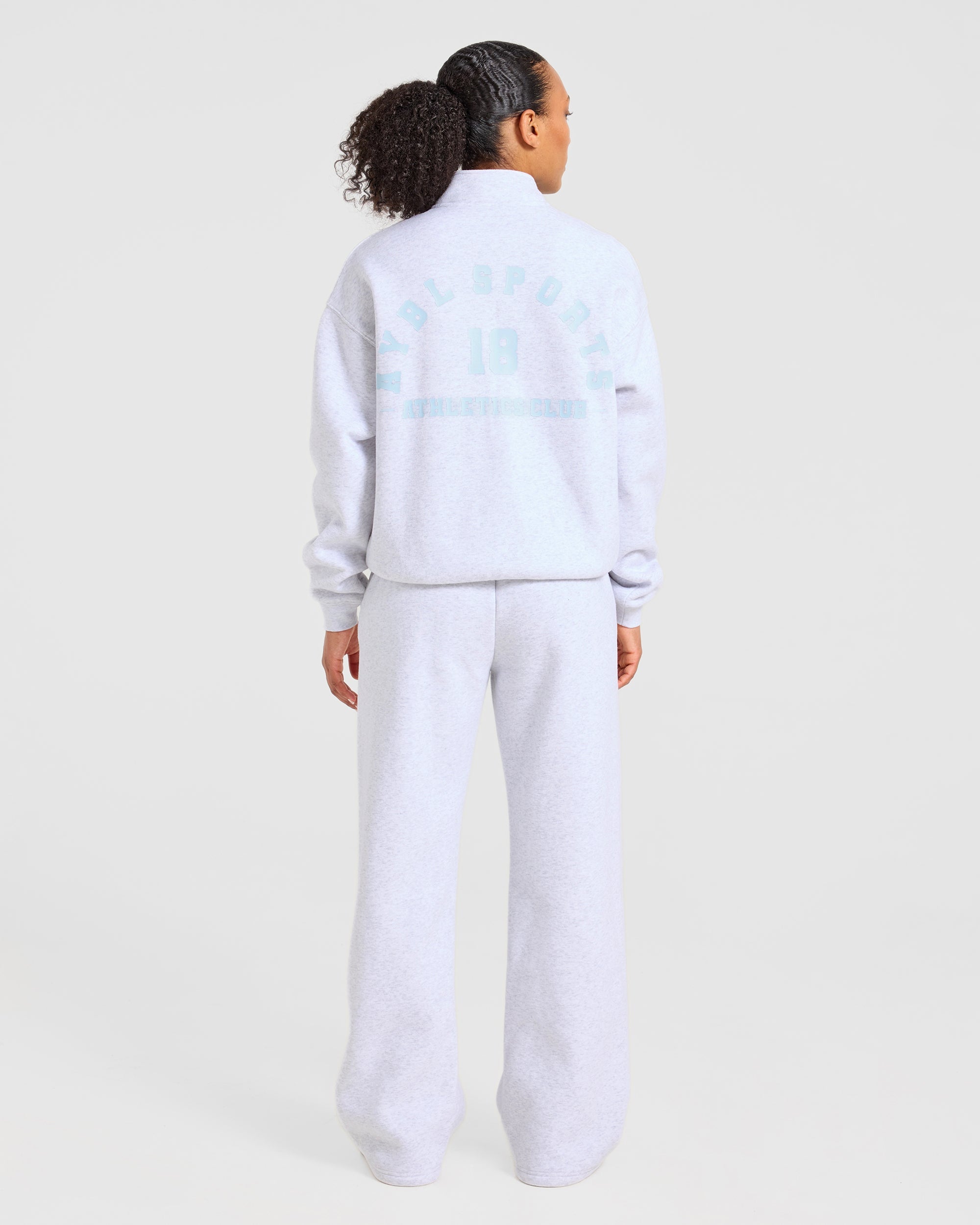 AYBL Sports 18 Oversized 1/4 Zip Pullover - Heather Grey
