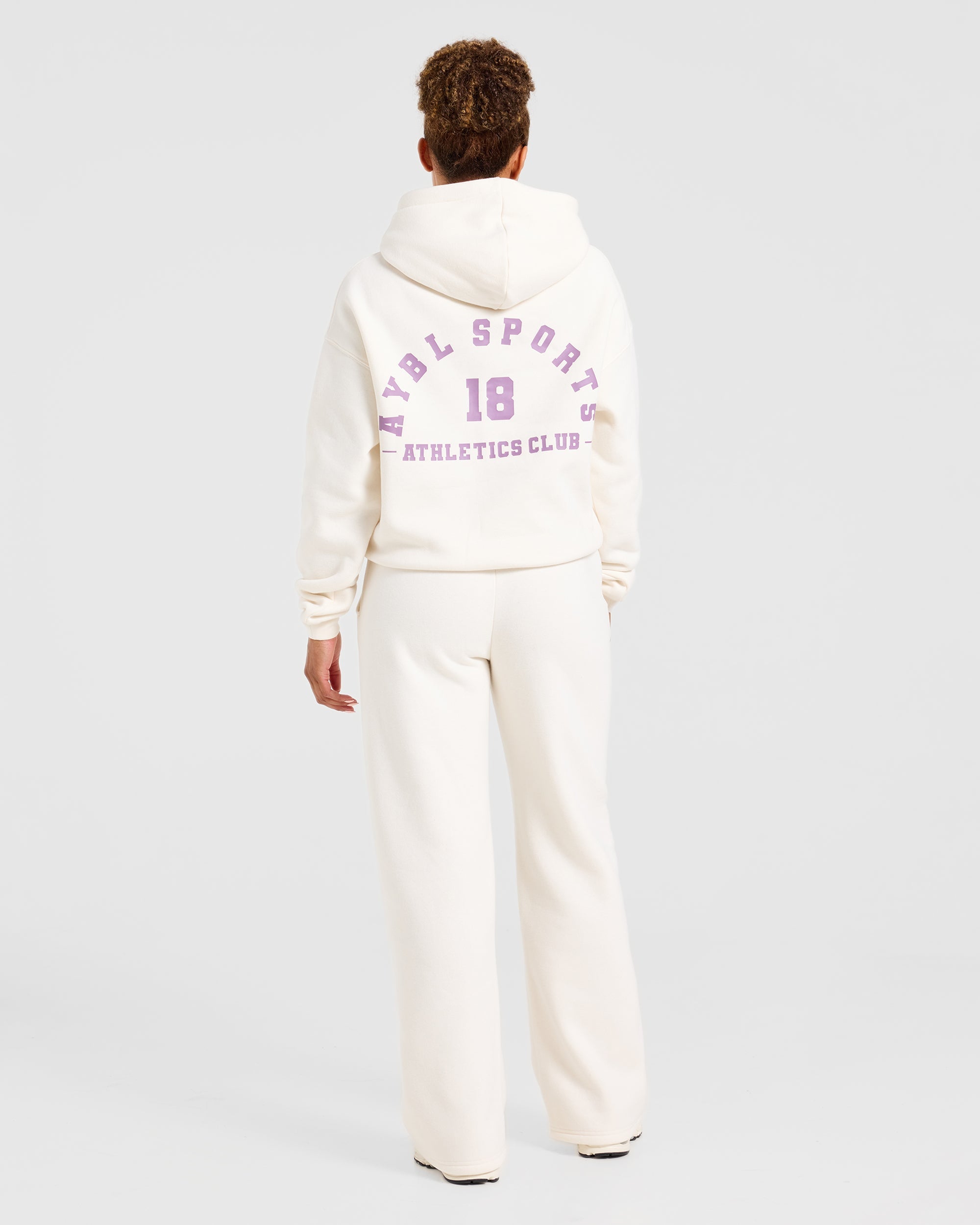 AYBL Sports 18 Oversized Straight Leg Joggers - Off White