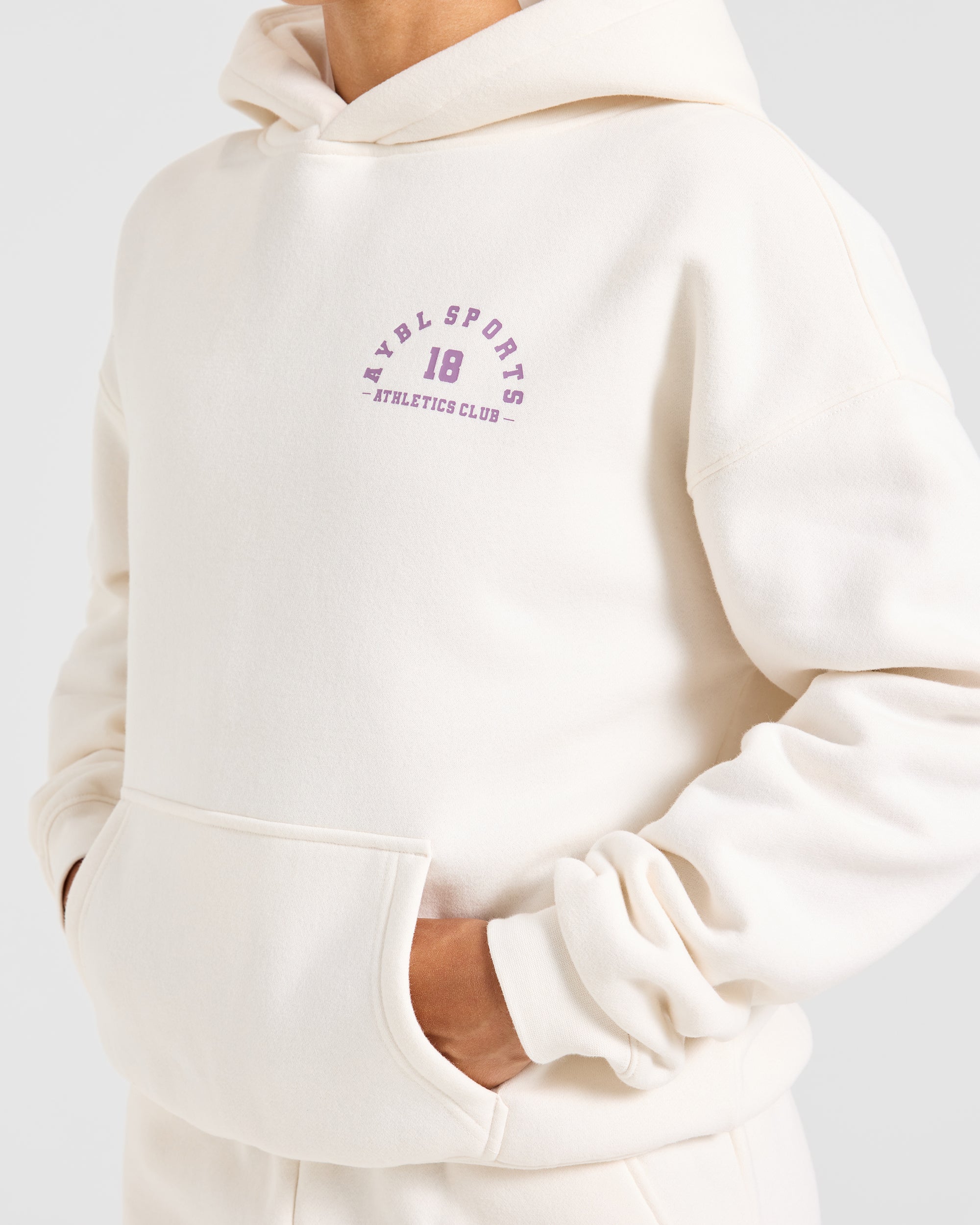 AYBL Sports 18 Oversized Hoodie - Off White