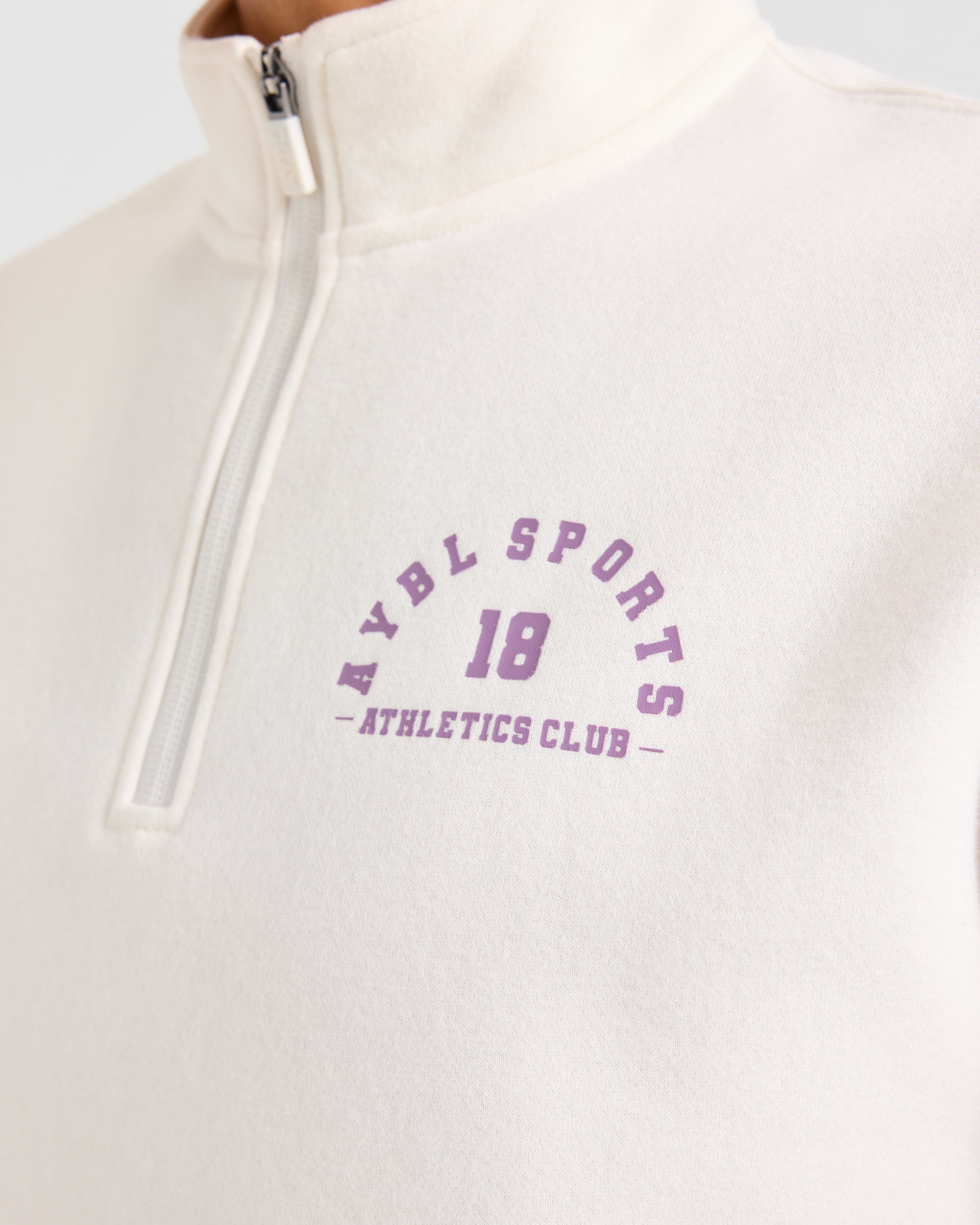 AYBL Sports 18 Oversized 1/4 Zip Pullover - Off White