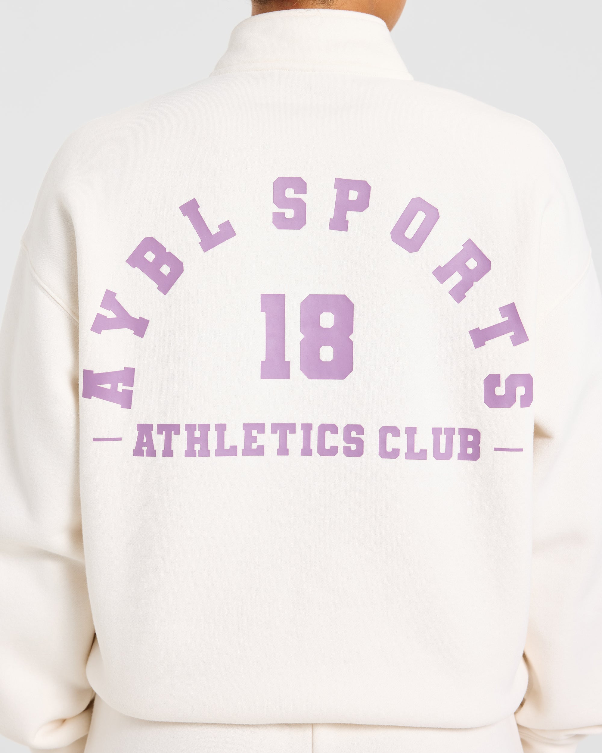 AYBL Sports 18 Oversized 1/4 Zip Pullover - Off White