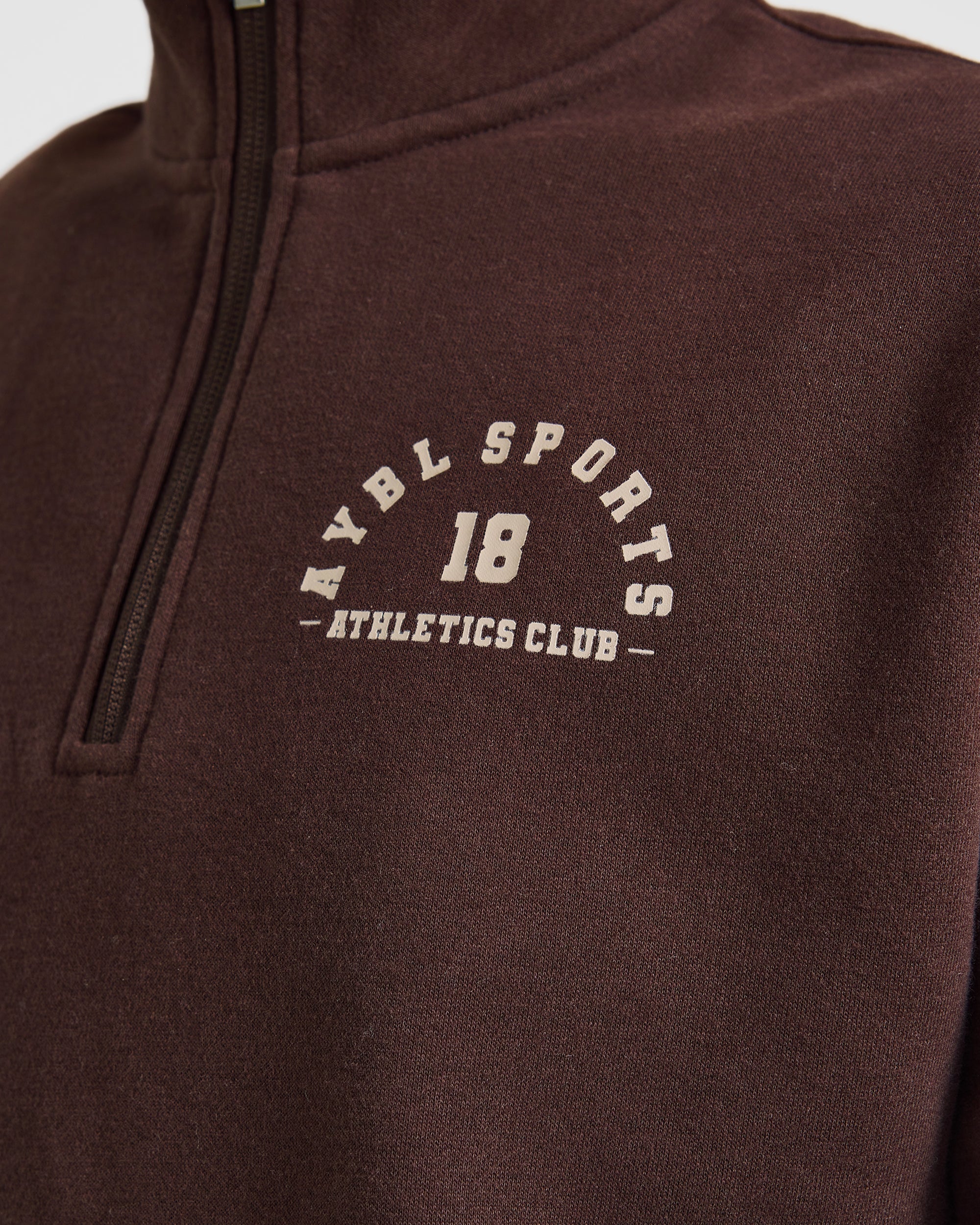 AYBL Sports 18 Oversized 1/4 Zip Pullover - Cocoa Brown