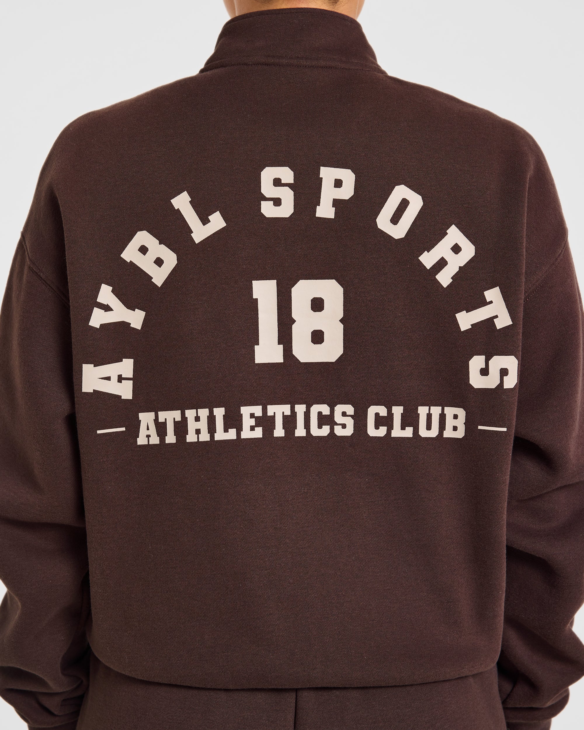 AYBL Sports 18 Oversized 1/4 Zip Pullover - Cocoa Brown