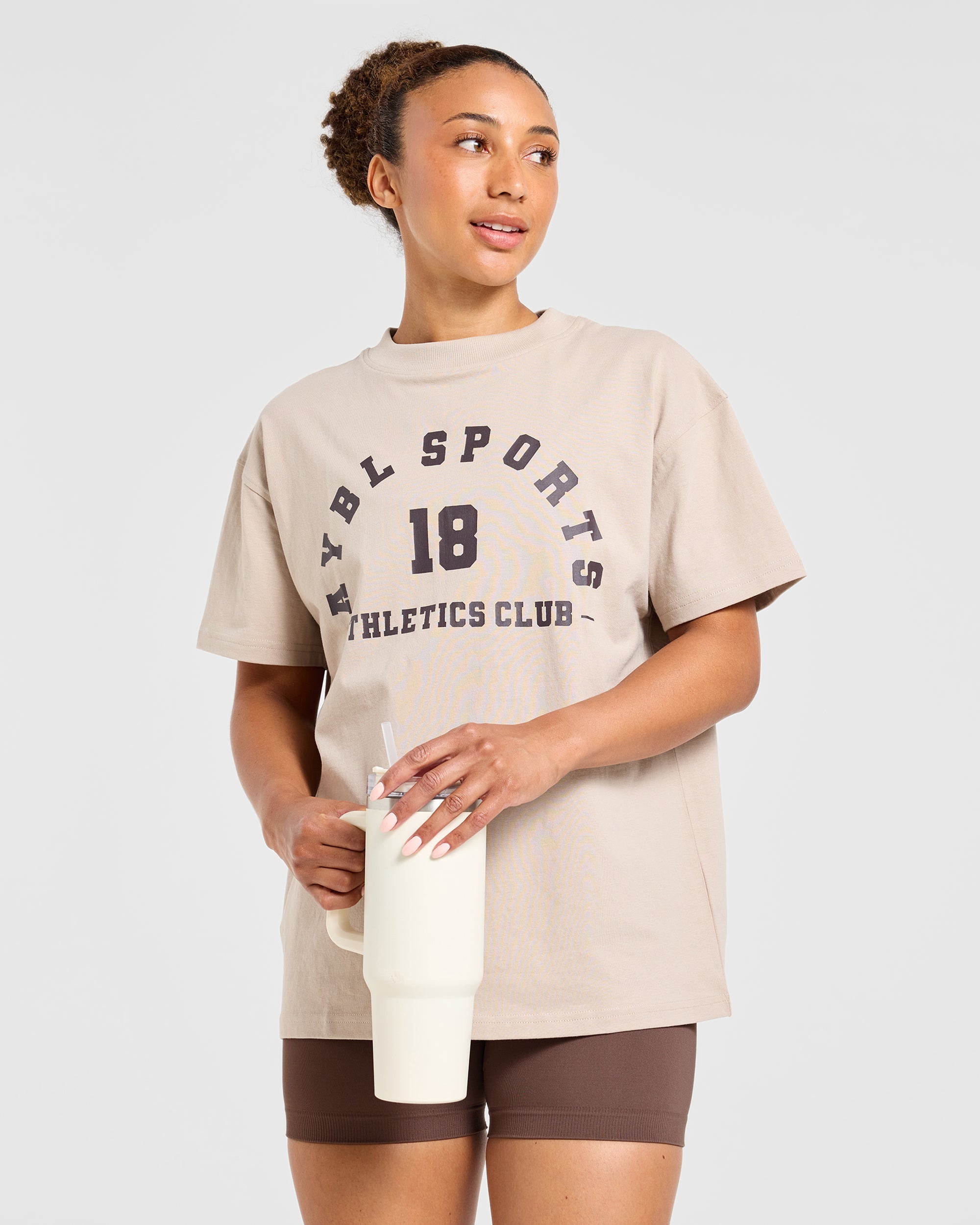 AYBL Sports 18 Oversized T Shirt - Mocha