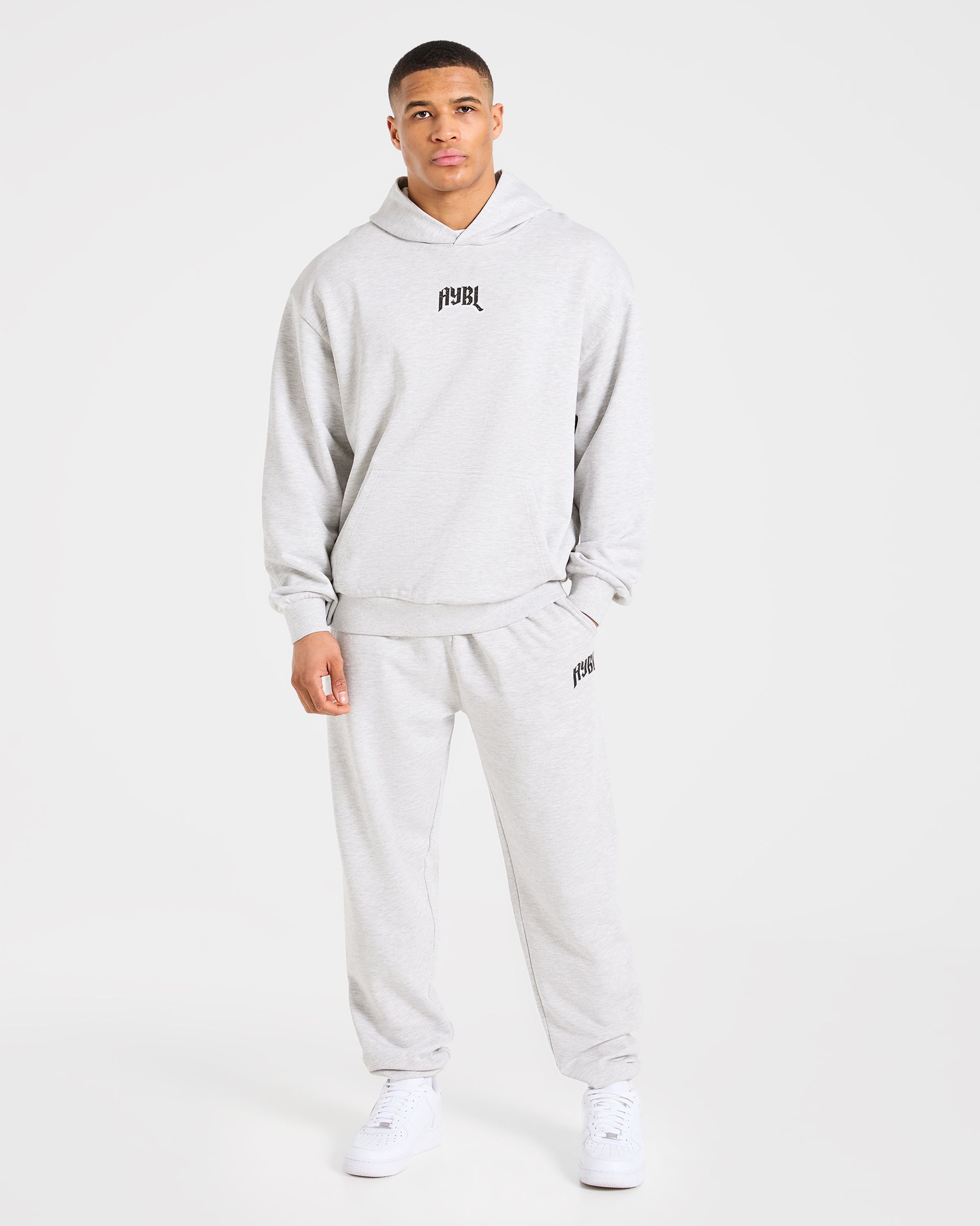 Heavy Lifting Gothic Oversized Joggers - Grey Marl