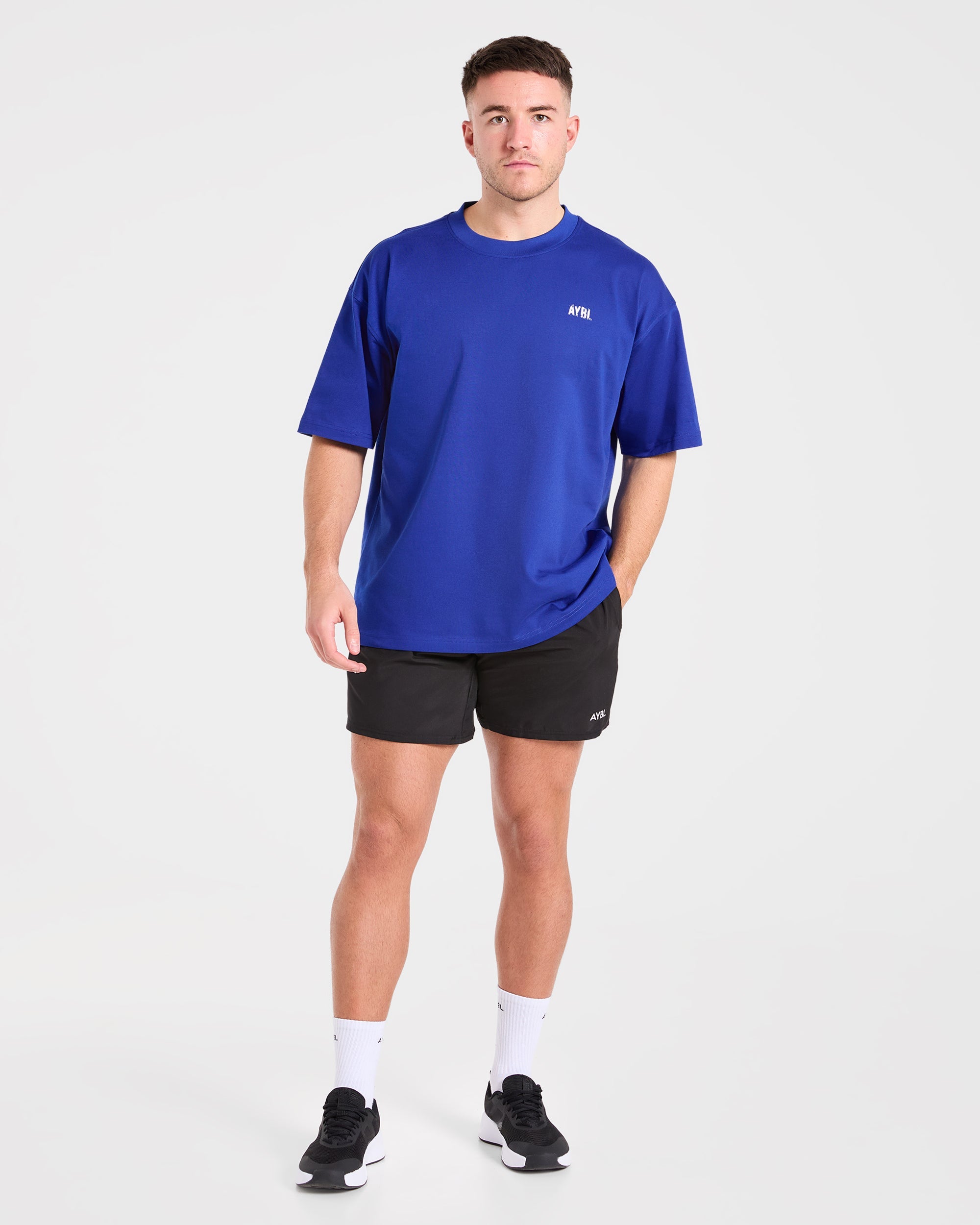 Gym Chalk Oversized T Shirt - Cobalt Blue