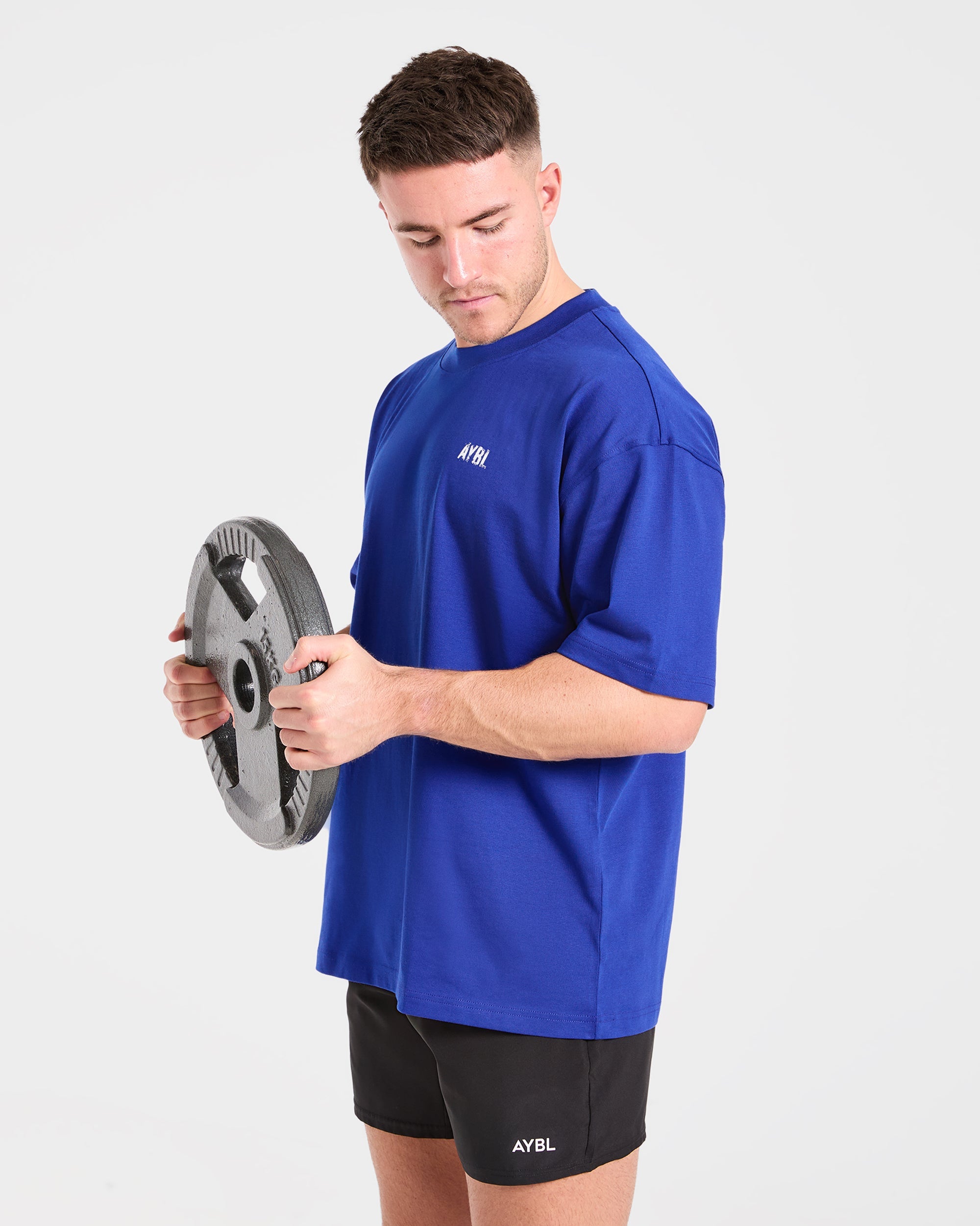 Gym Chalk Oversized T Shirt - Cobalt Blue