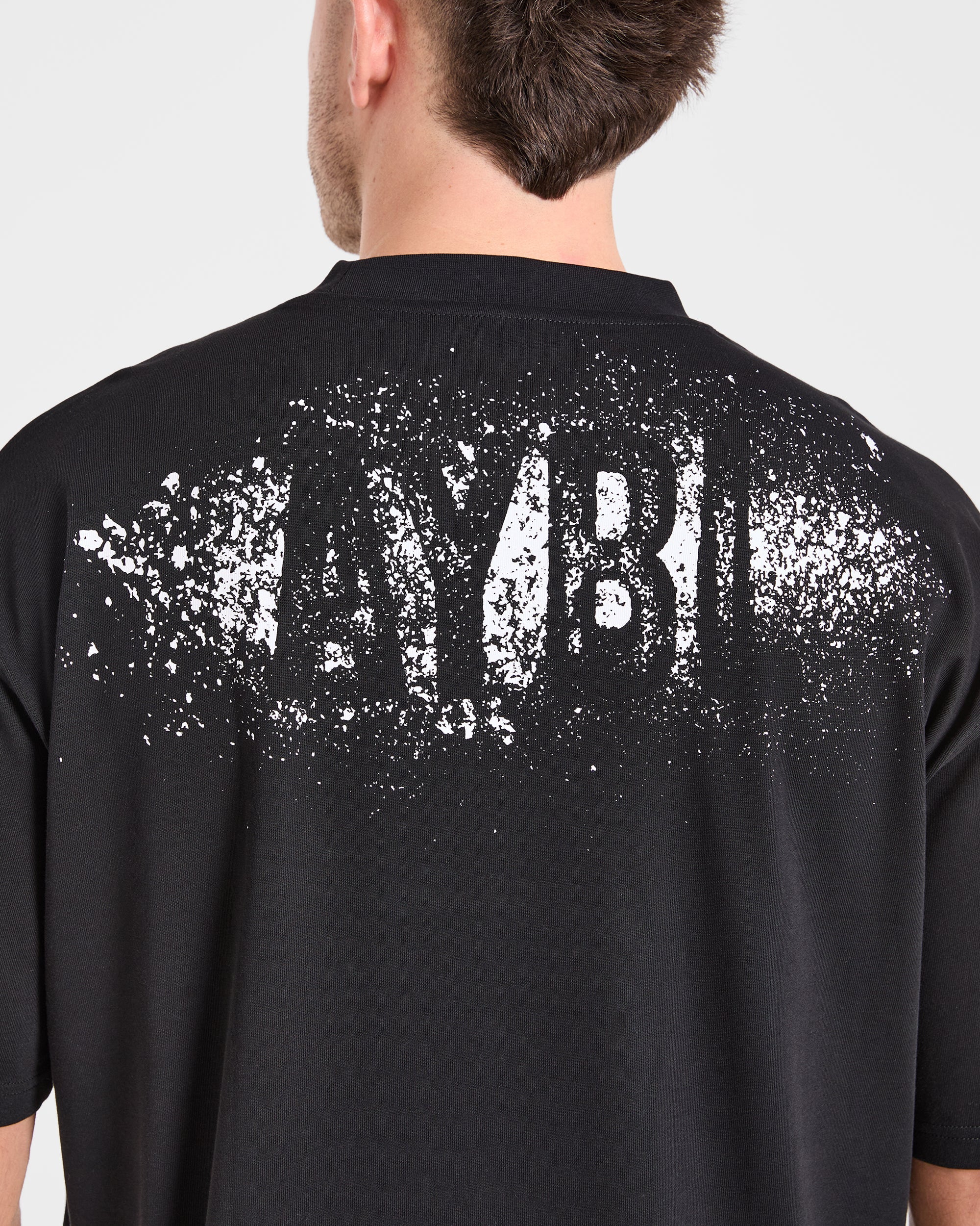 Gym Chalk Oversized T Shirt - Black