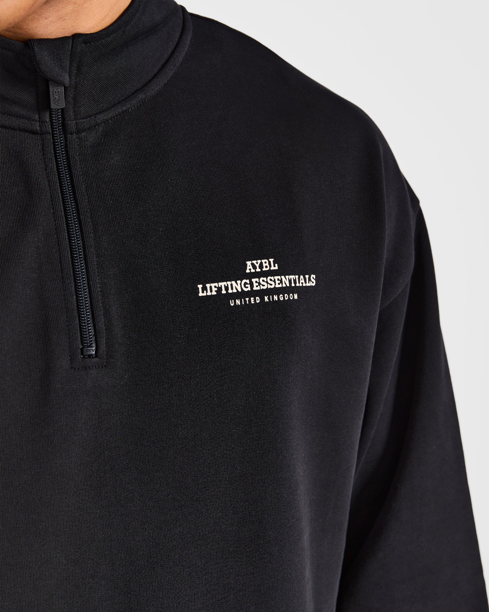 Apex Lifting Essentials 1/4 Zip Pullover - Black/Cream