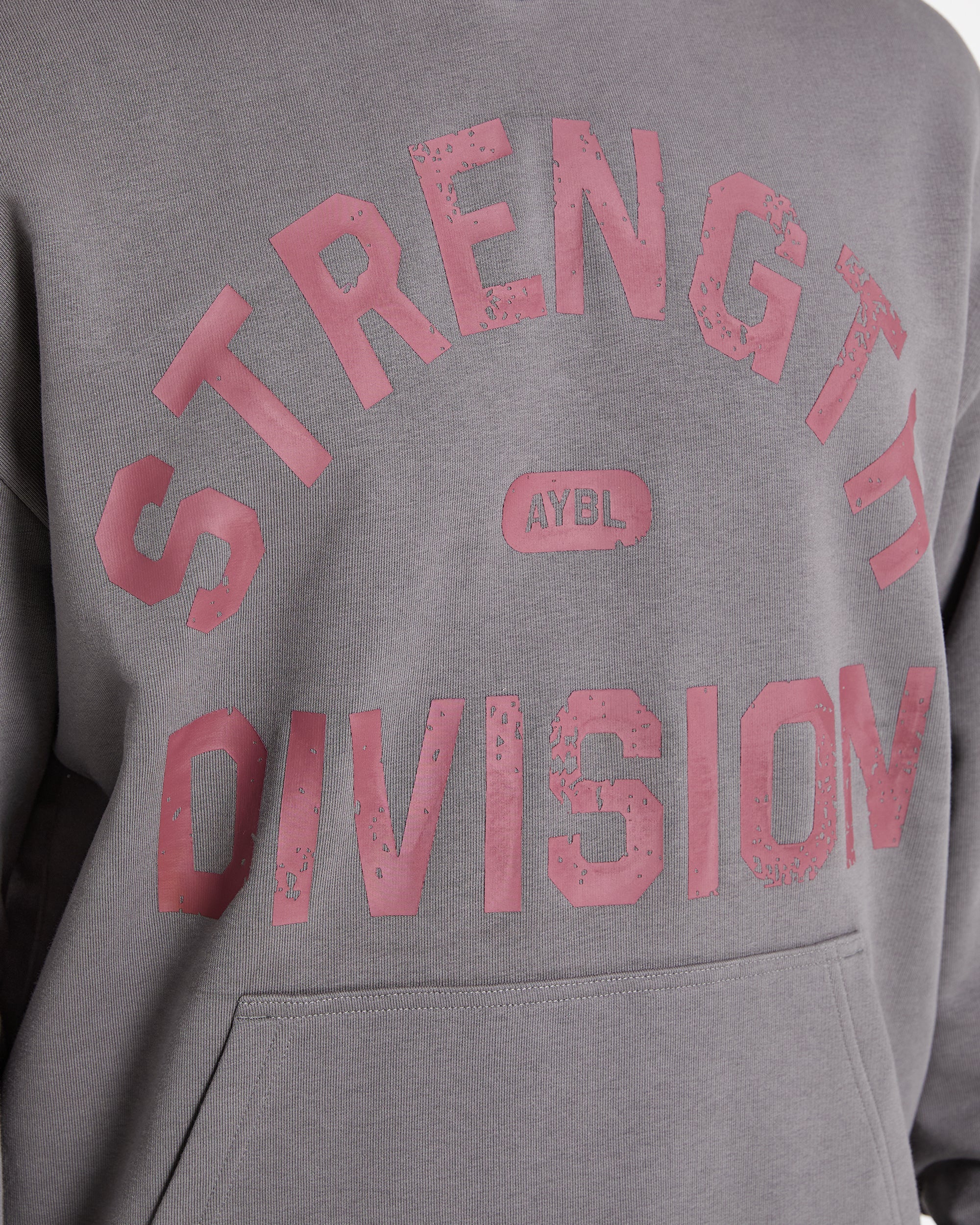 Strength Division Oversized Hoodie - Charcoal/Red