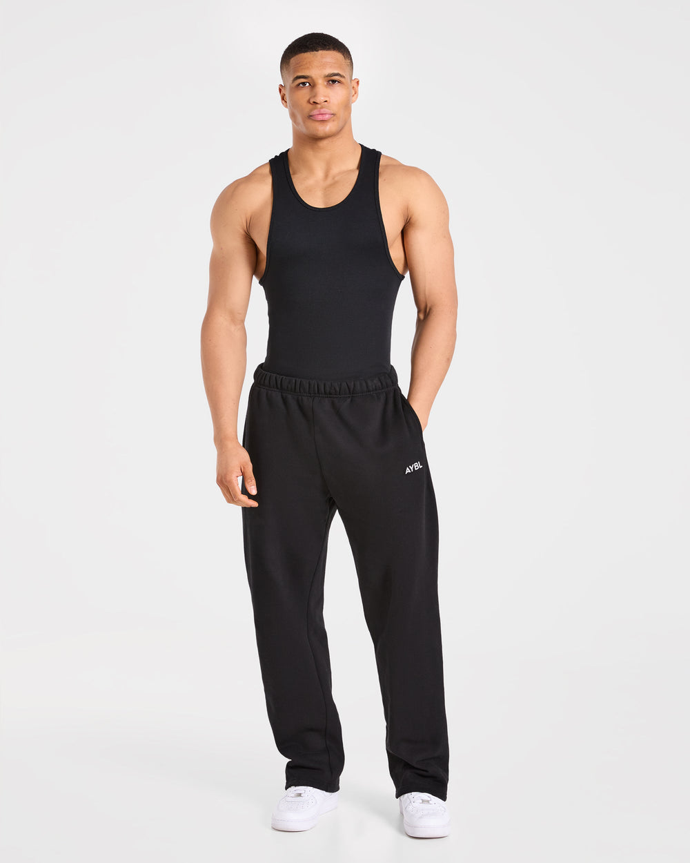 Muscle Ribbed Tank - Black