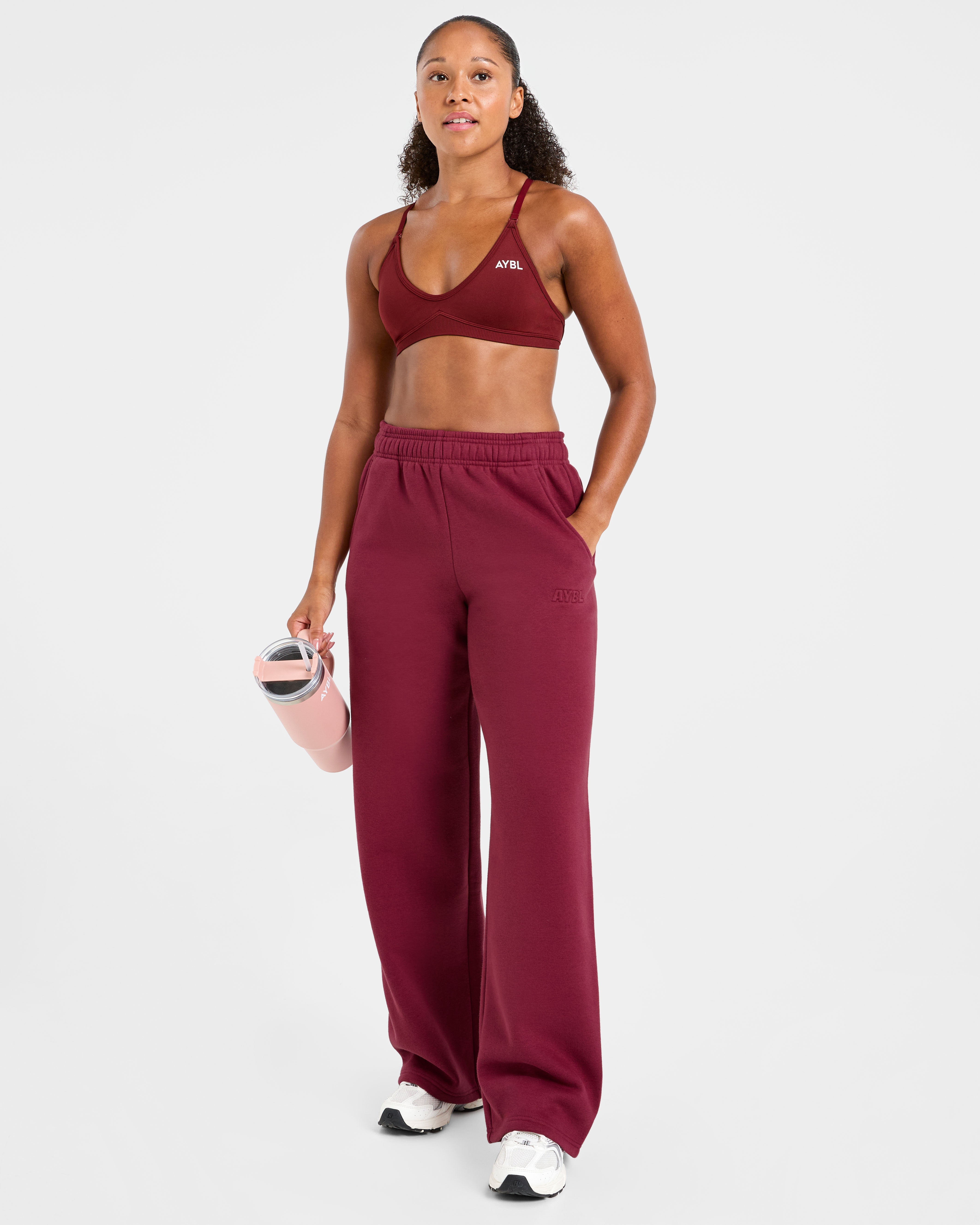 ボーラー / LOAB LOUNGE SWEATPANTS Classic Plush Oversized Straight Leg Joggers - Muted Raspberry