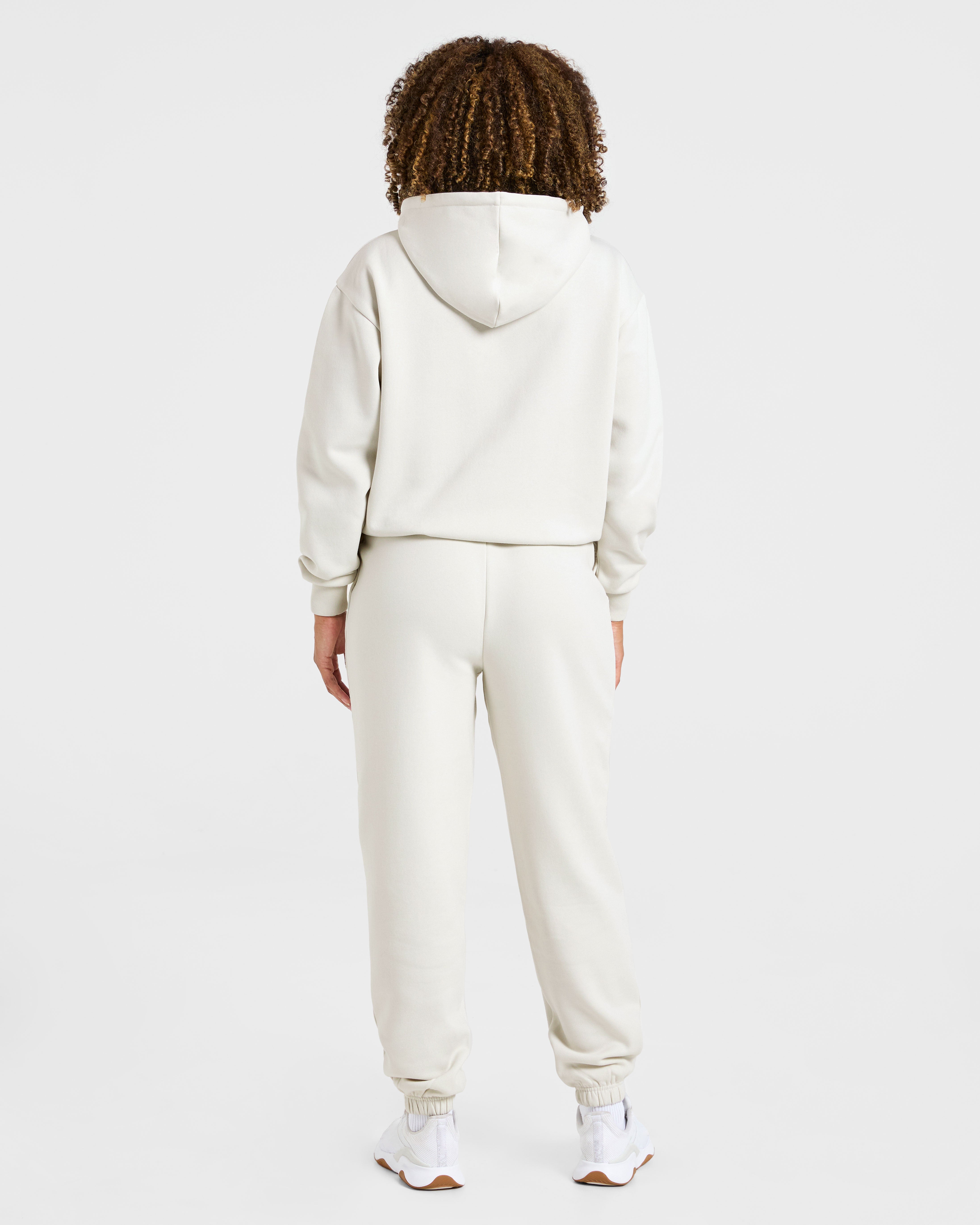 トップス EVERYDAY ILIKE. Oversized hoodie ap Lifestyle Oversized Zip Up Hoodie - Off White
