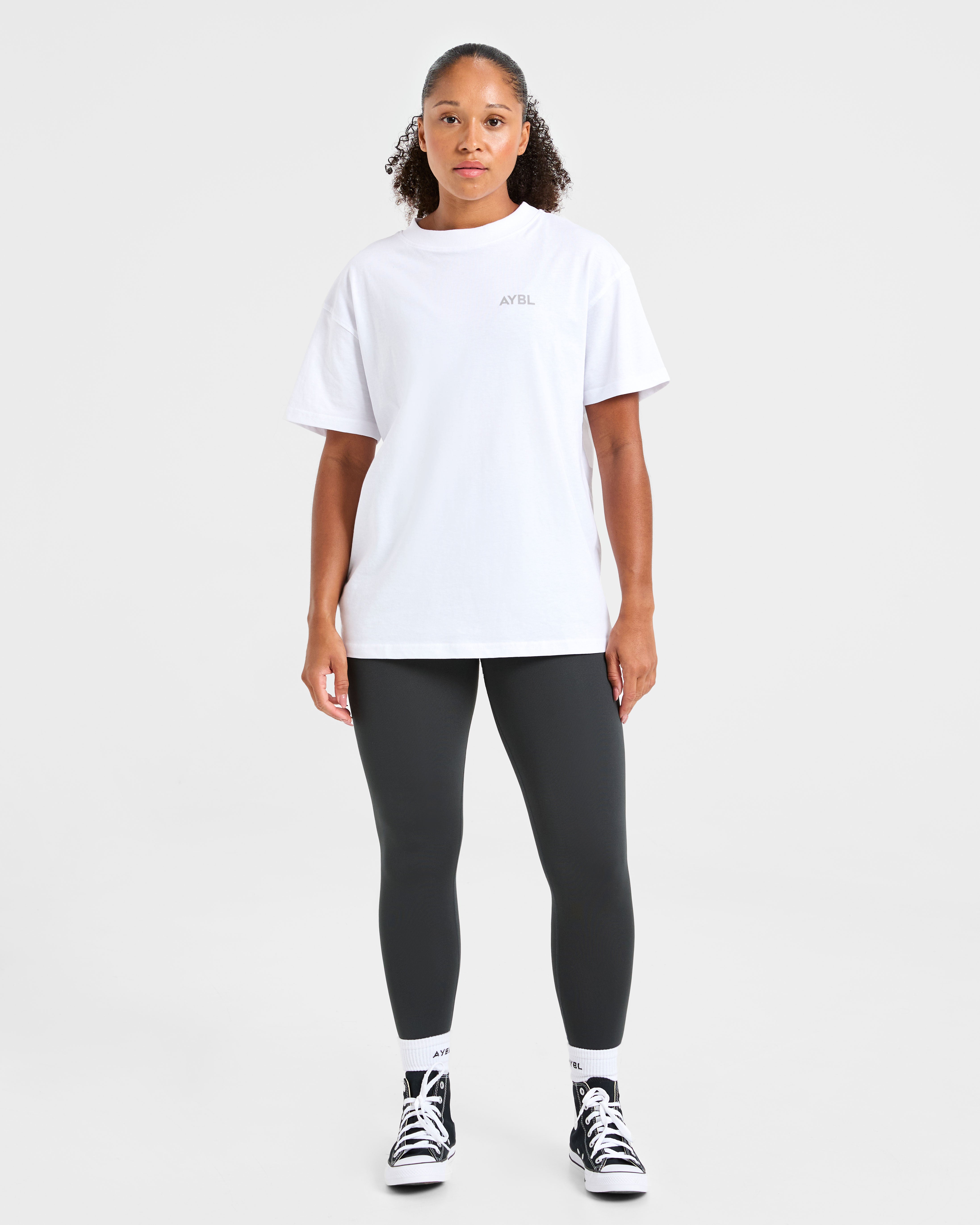 Lift Graphic Oversized T Shirt - White