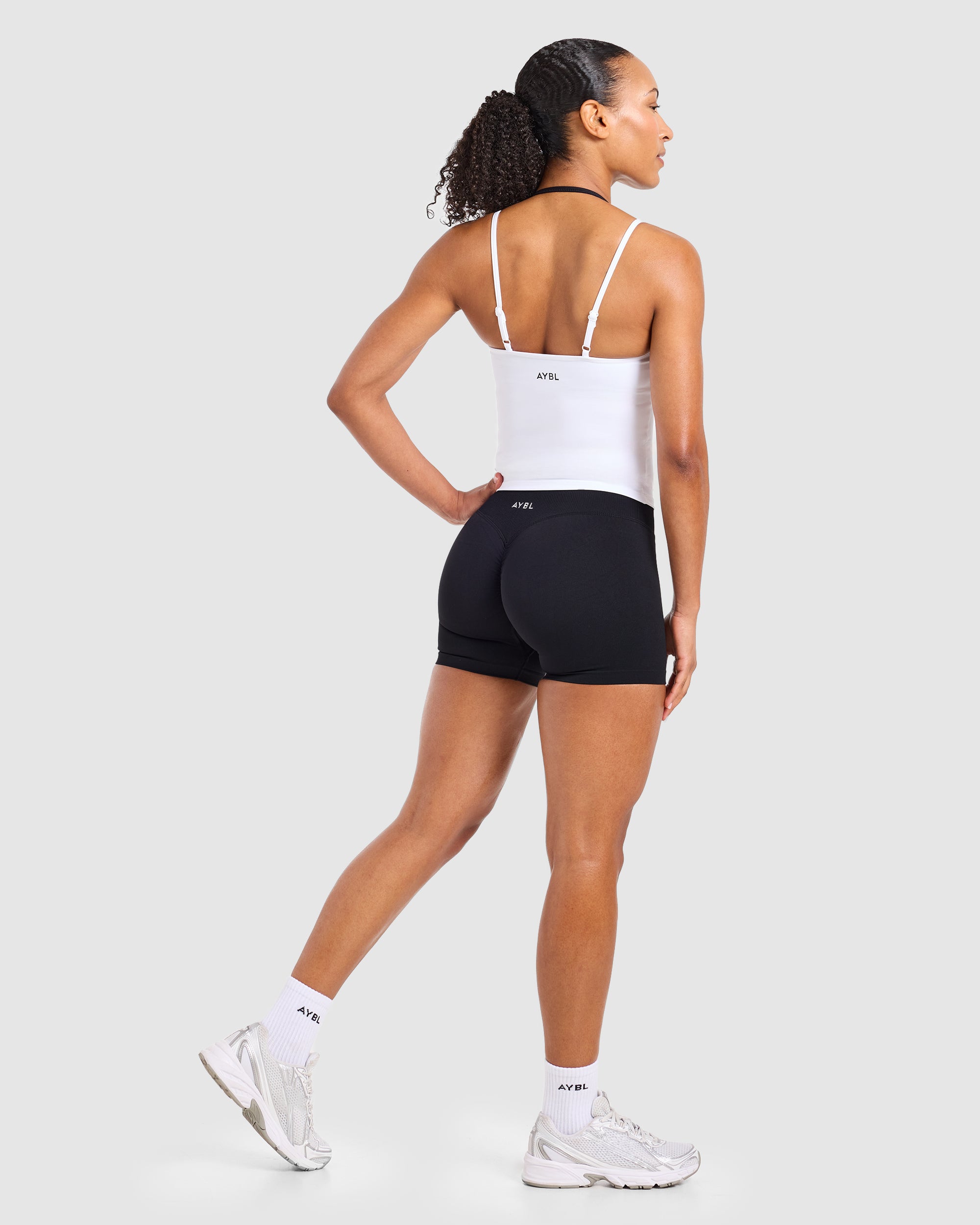 Double Layered Tank Top - White/Black