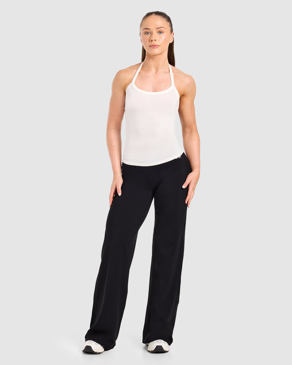 Ease Halterneck Top - Cream White