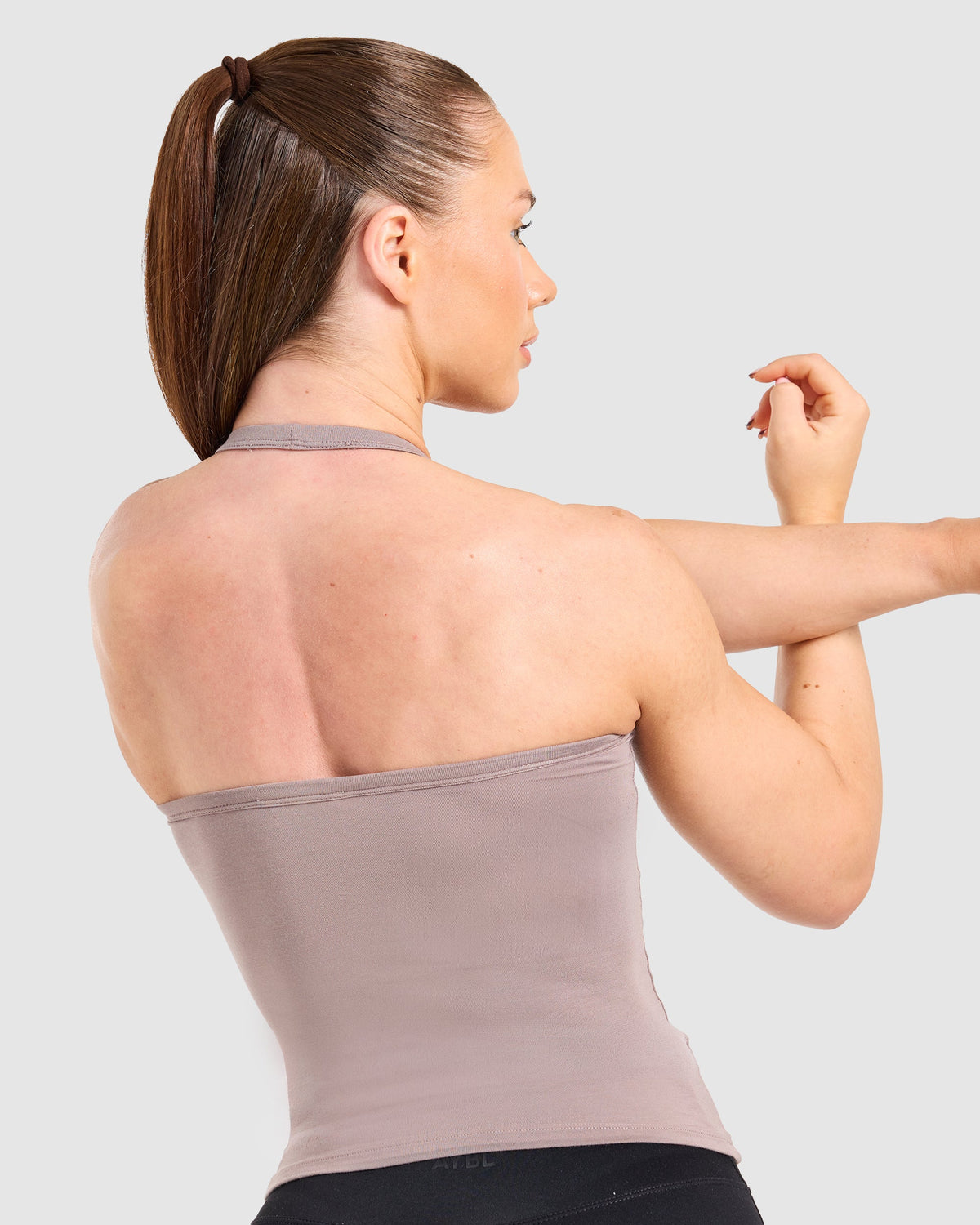 Ease Halterneck Top - Warm Taupe