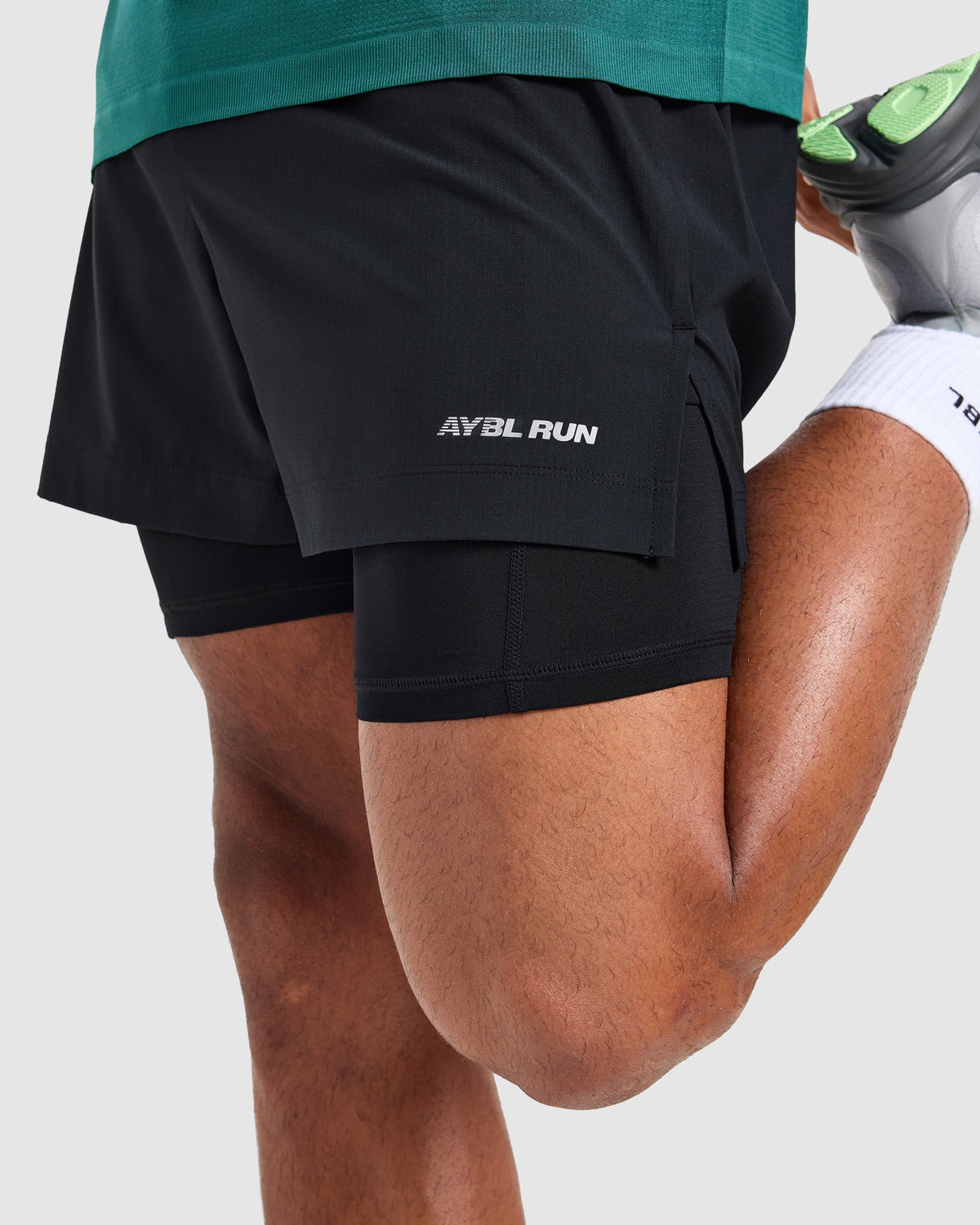 Run 2 in 1 Shorts - Black