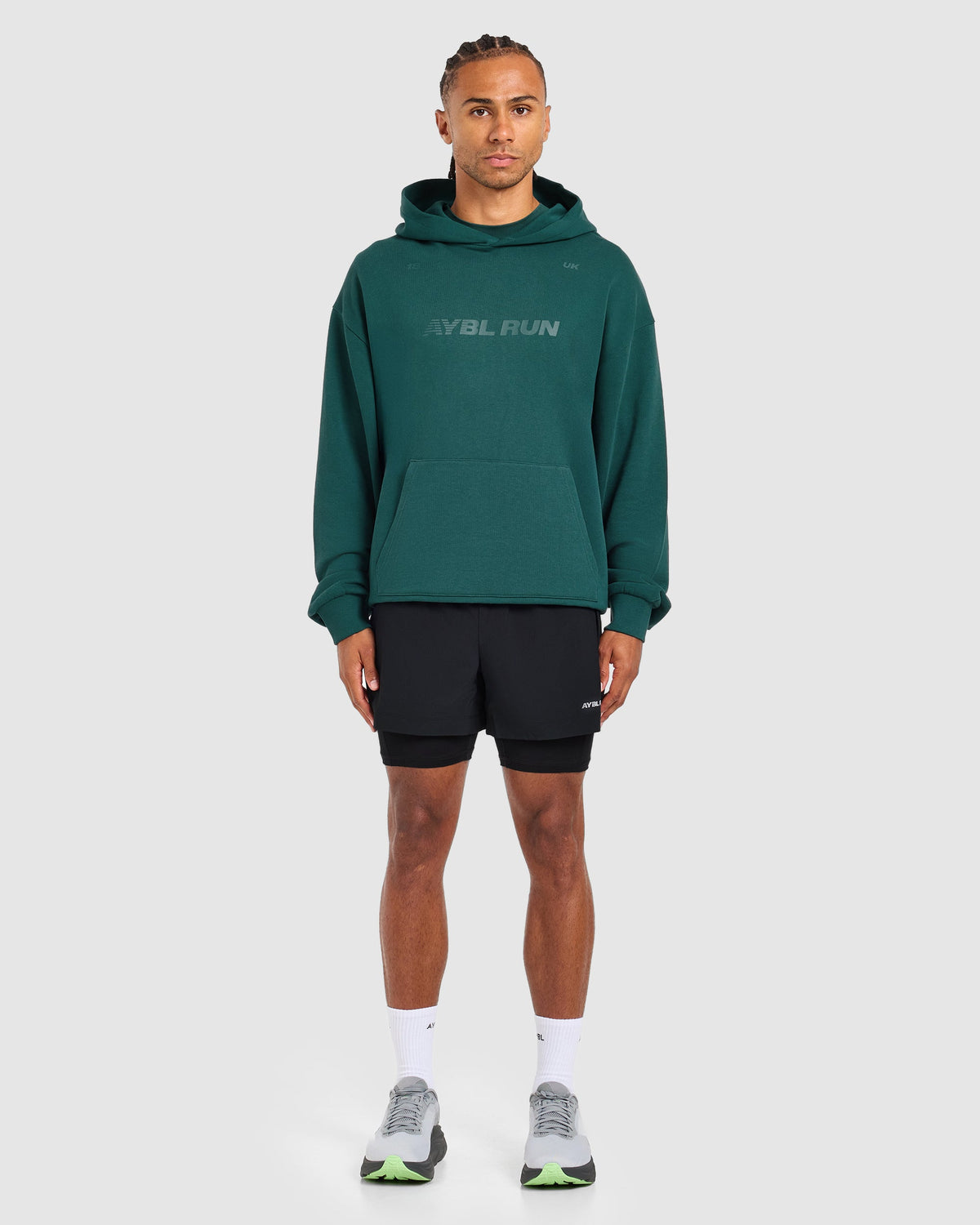 Run Graphic Hoodie - Dark Teal